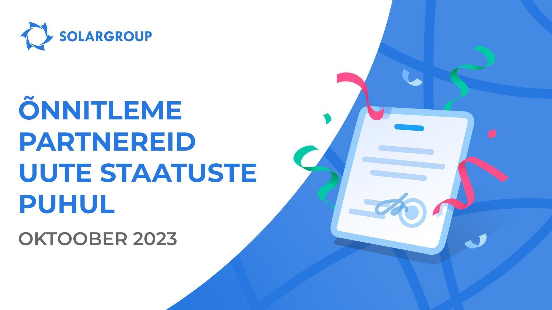 Tervitame meie partnereid, kellel on uued staatused!