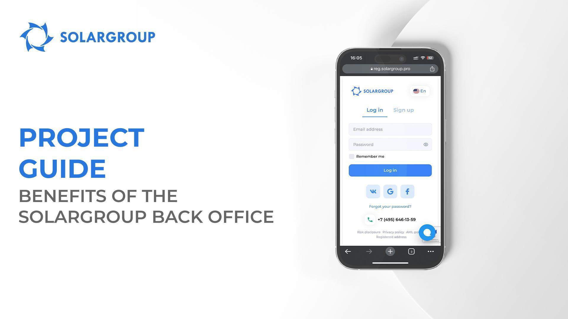 Project guide: benefits of the SOLARGROUP back office
