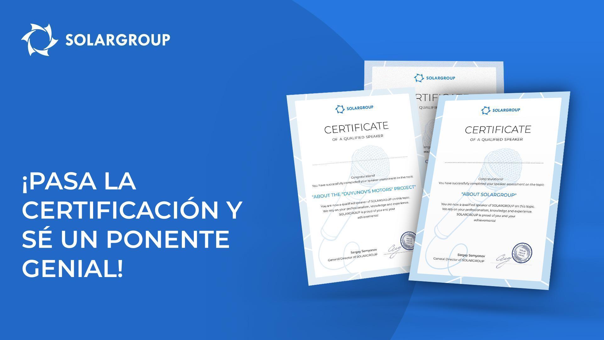 ¡Pasa la certificación y conviértete en un ponente genial!