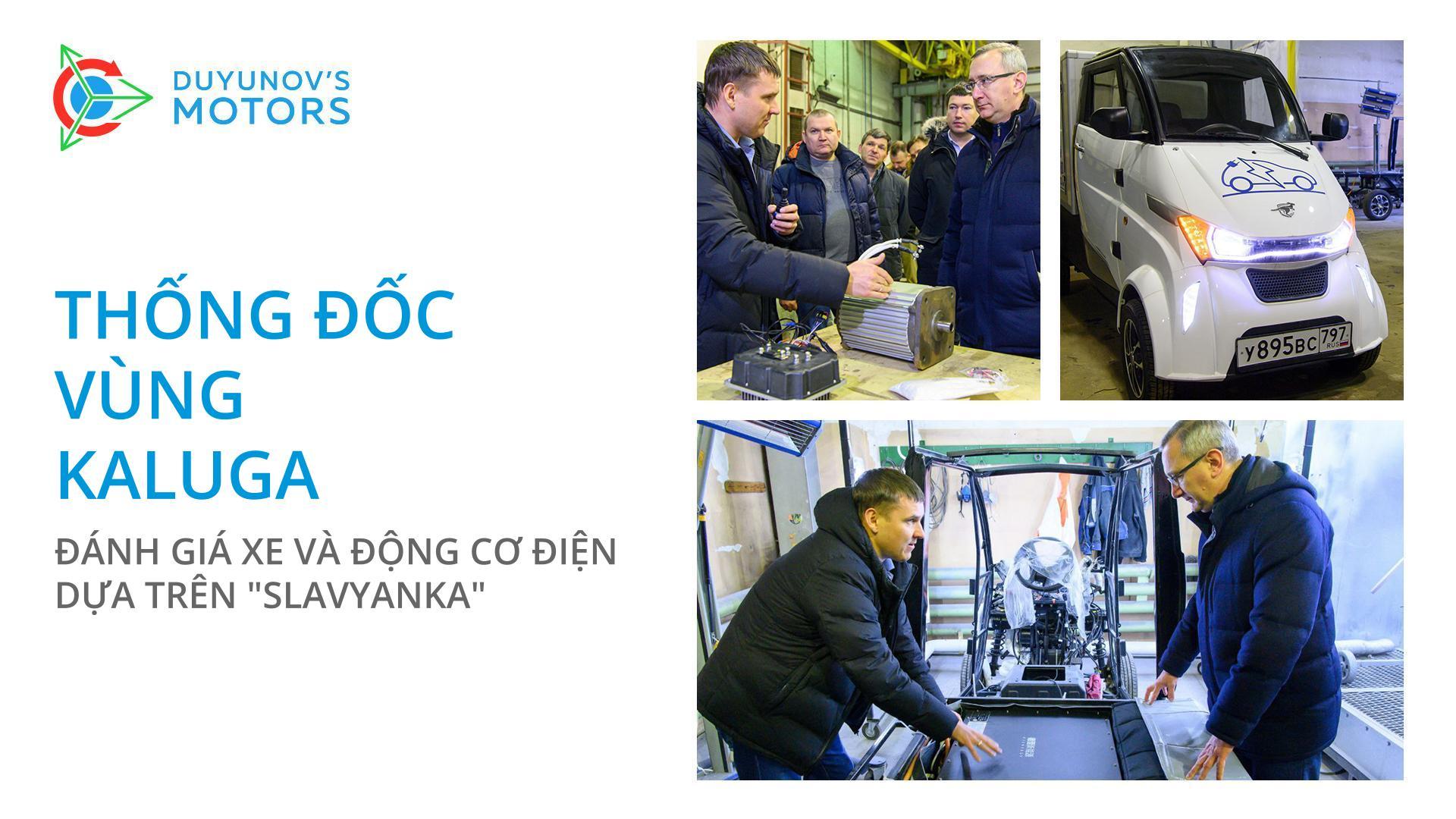 Thống đốc vùng Kaluga đánh giá về ô tô và động cơ điện dựa trên "Slavyanka"