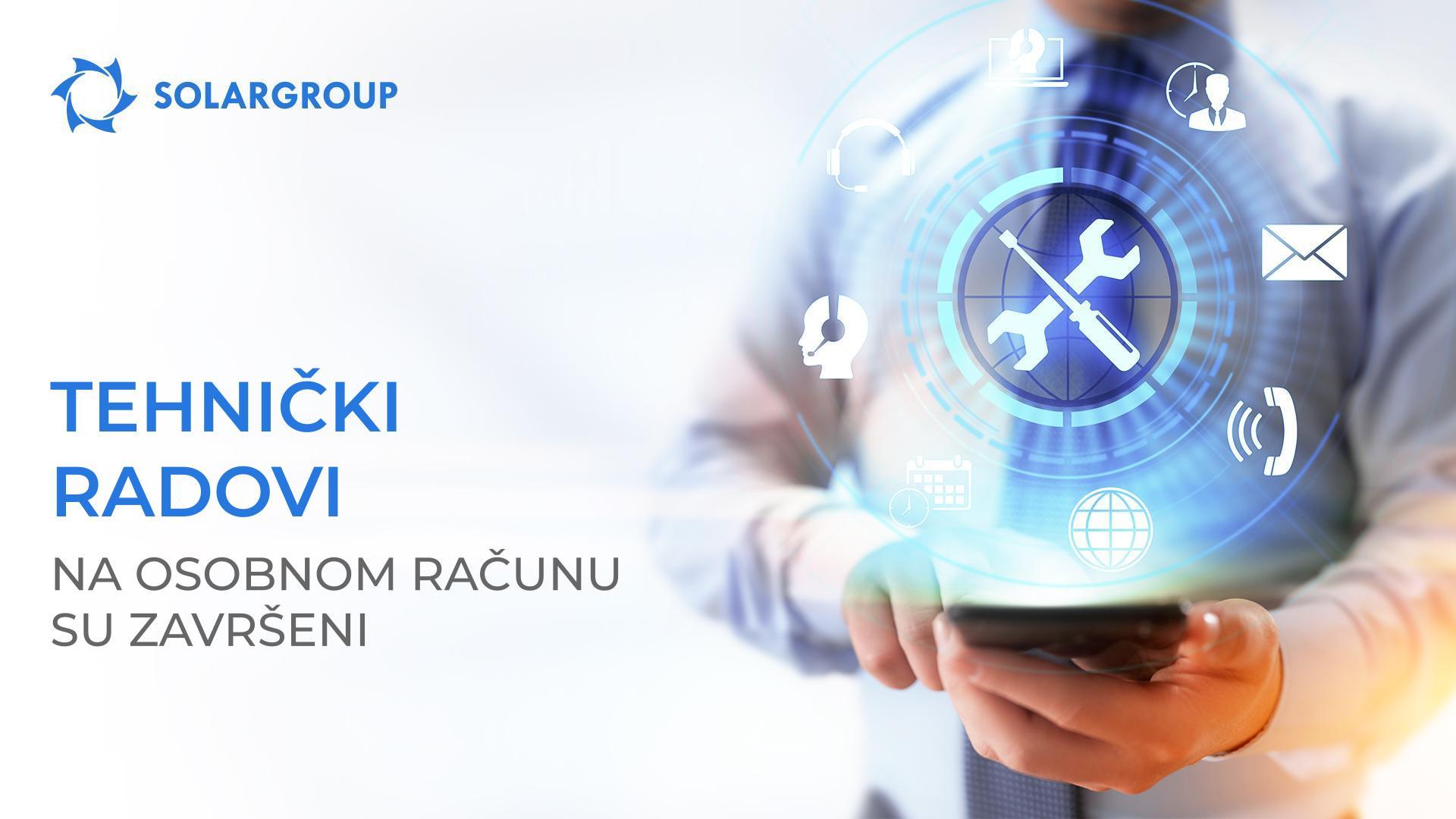 Tehnički radovi na osobnom računu su završeni