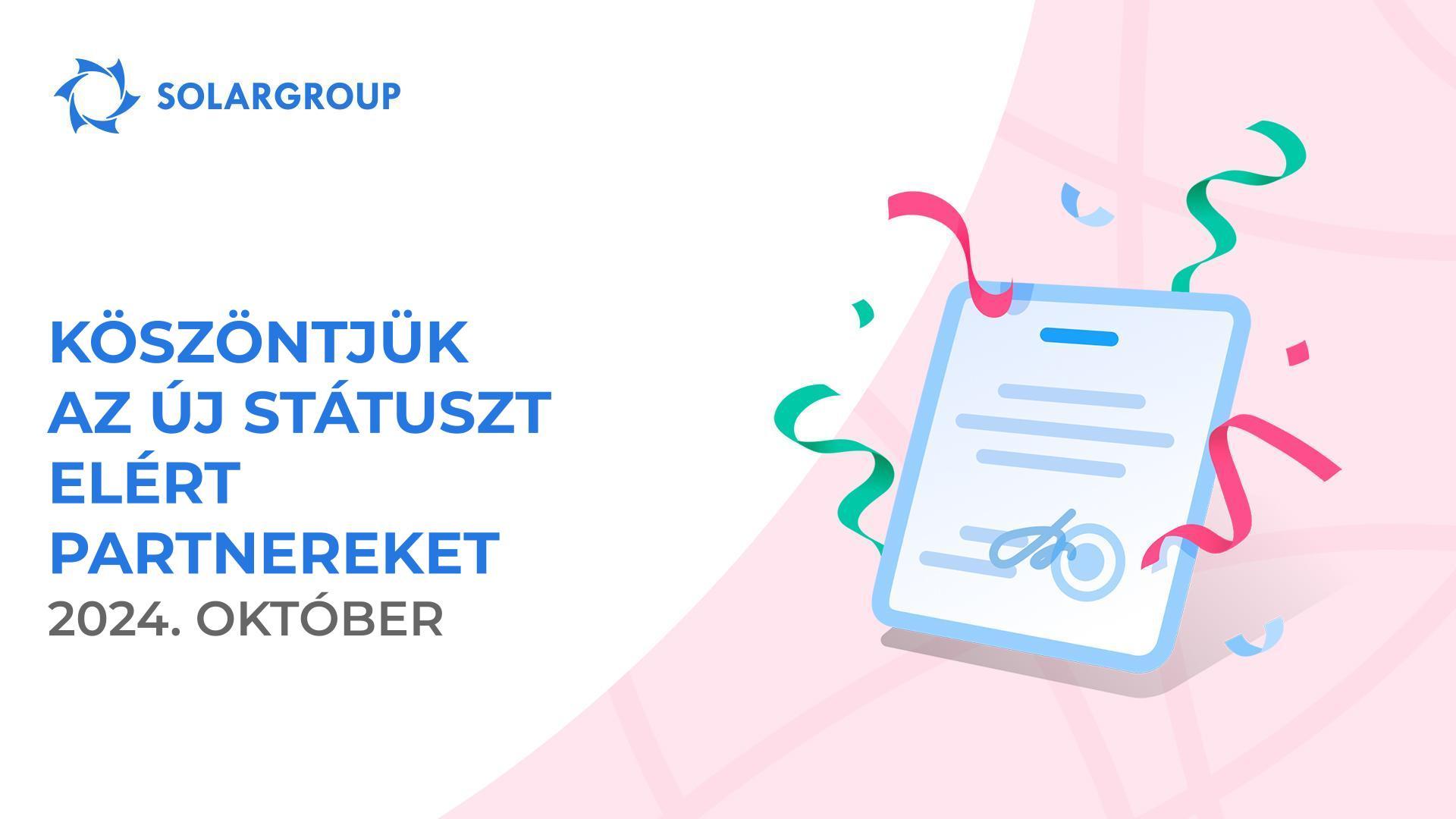 Köszöntjük az új státuszt elért partnereket!