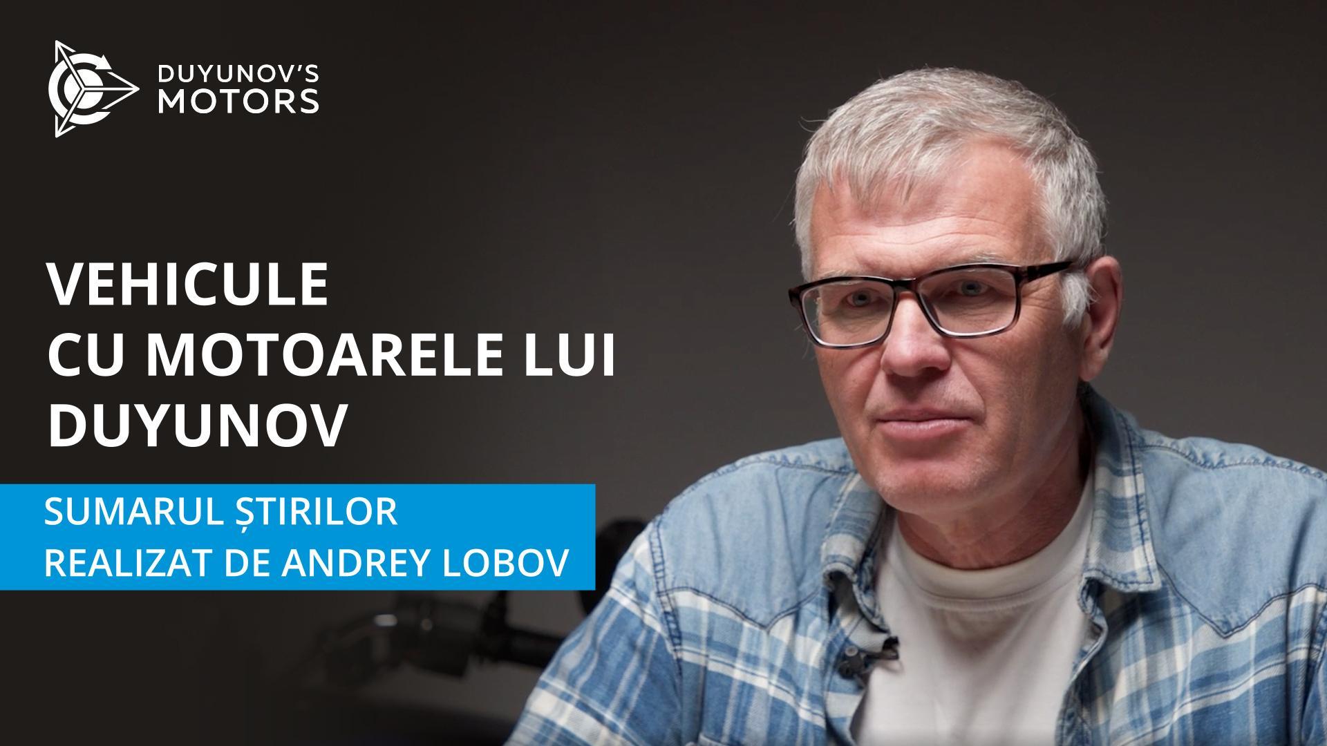 Vehicule cu motoarele lui Duyunov: sumarul știrilor realizat de Andrey lobov