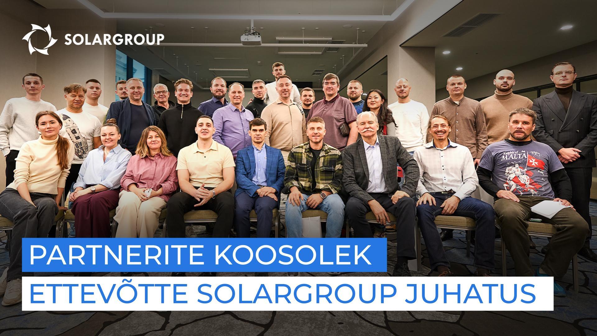 Partnerid teavad SOLARGROUP projektidest rohkem kui rahastajad!  Koosolekul ettevõtte juhatusega jagatud teave