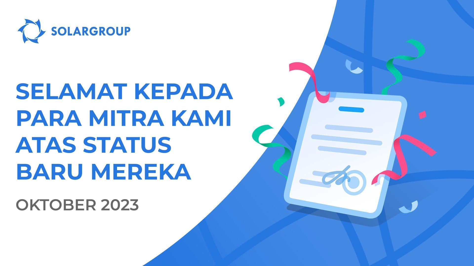 Salam kami untuk para mitra dengan status yang baru!