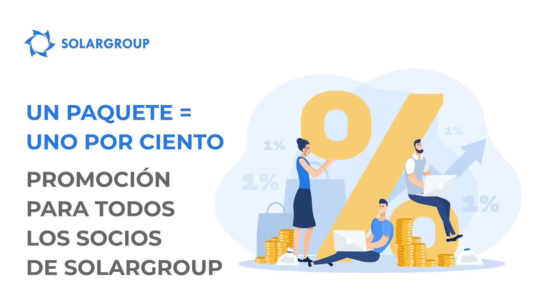 «1 paquete = 1 por ciento»: nueva promoción para todos los socios de SOLARGROUP