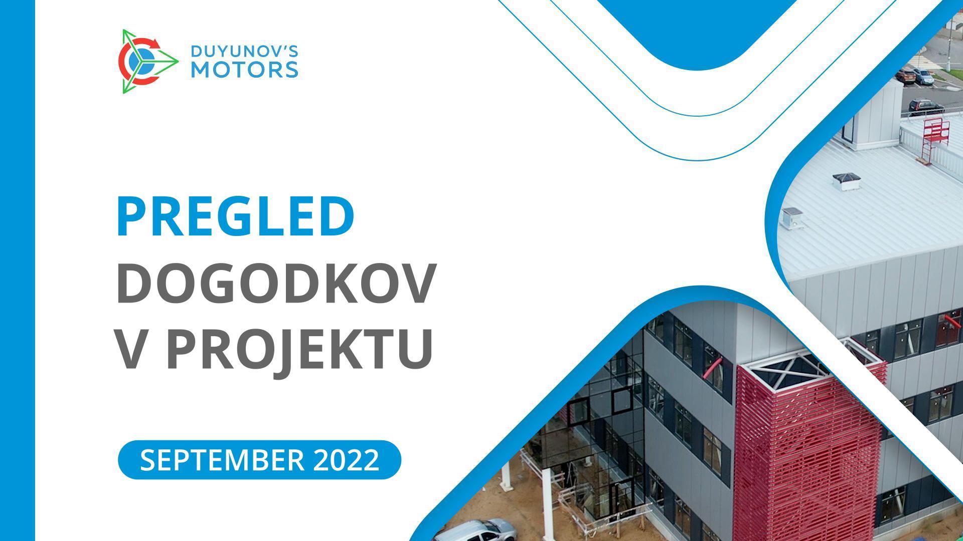 Ključni dogodki v projektu: pregled za september 2022
