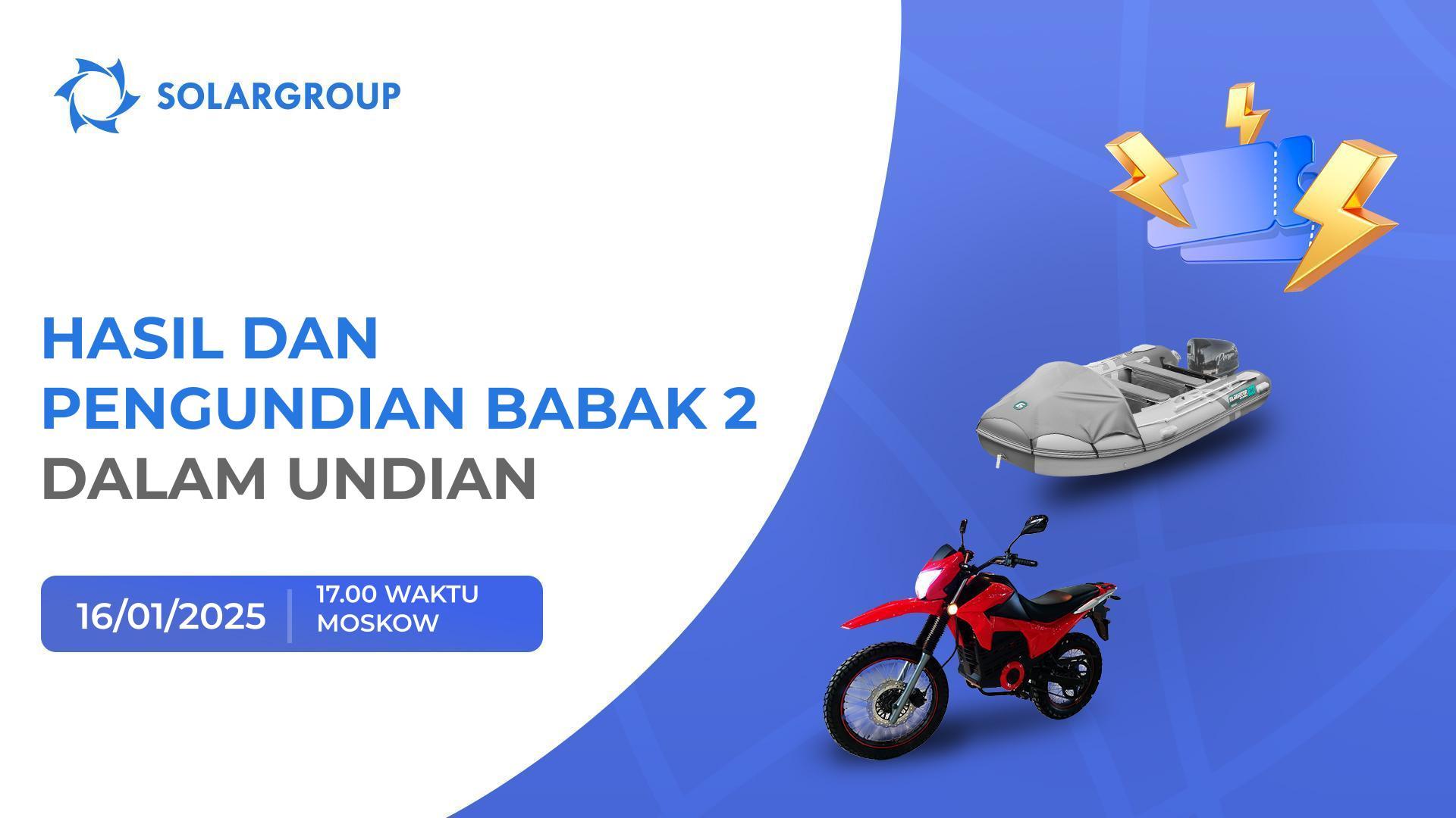 Menangkan sebuah perahu atau sepeda motor listrik!