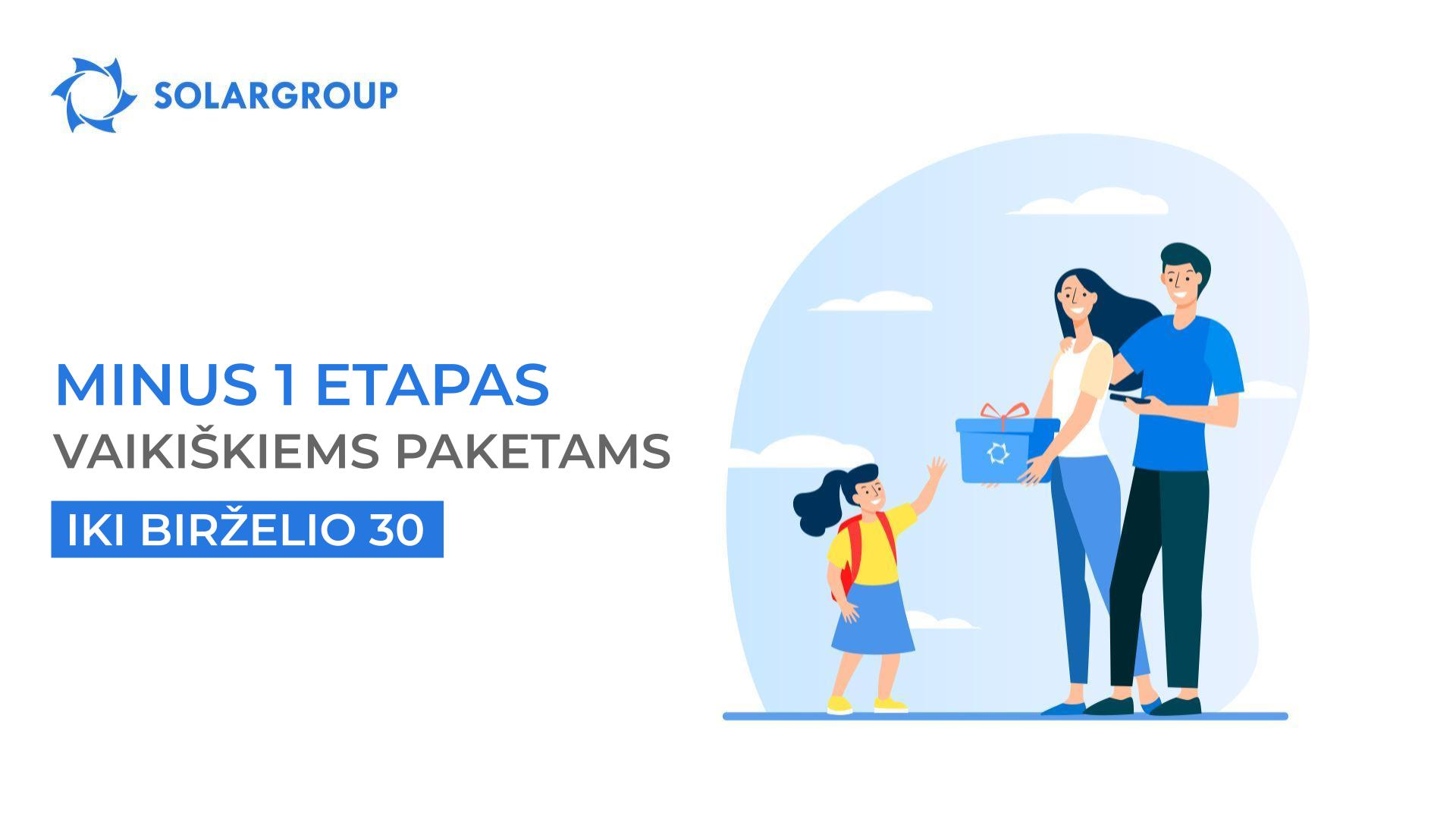 Nauja akcija vaikiškiems paketams: minus 1 etapas