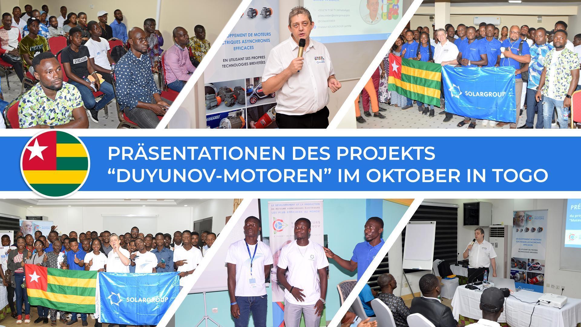 Präsentationen des Projekts "Duyunov-Motoren" im Oktober in Togo