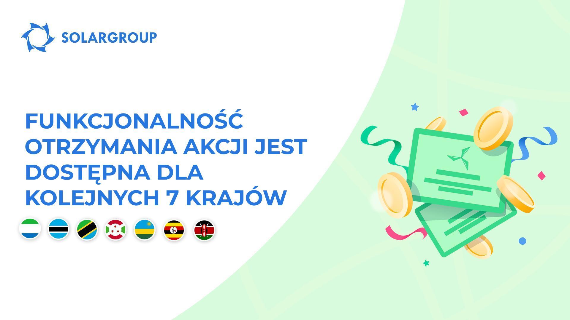 Otwarcie funkcjonalności w krajach: Sierra Leone, Botswana, Tanzania, Burundi, Rwanda, Uganda, Kenia