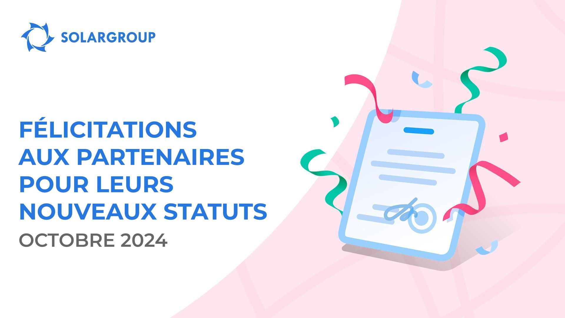 Félicitations aux partenaires qui ont atteint de nouveaux statuts !