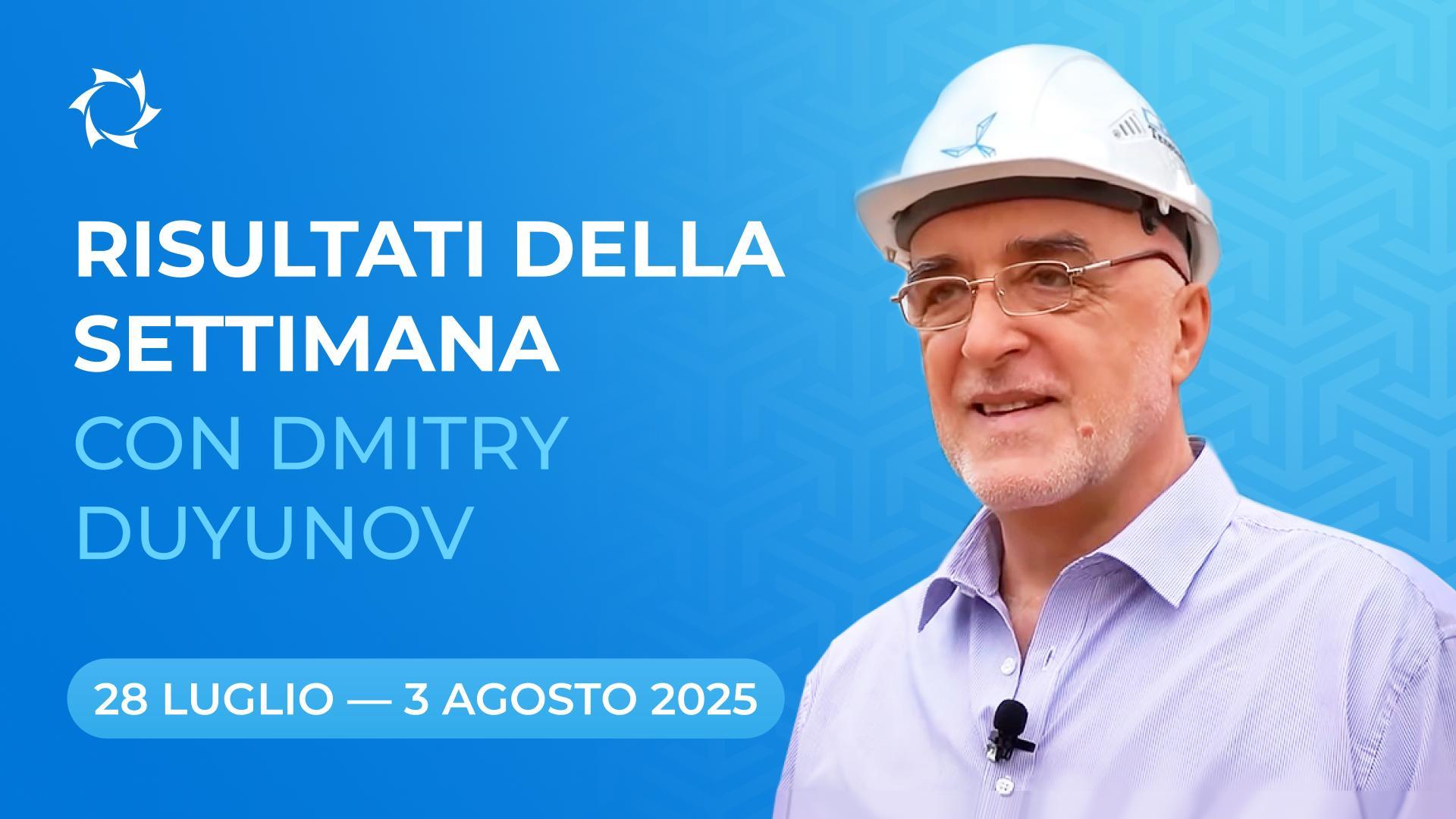 Risultati della settimana nel progetto Motori Duyunov
