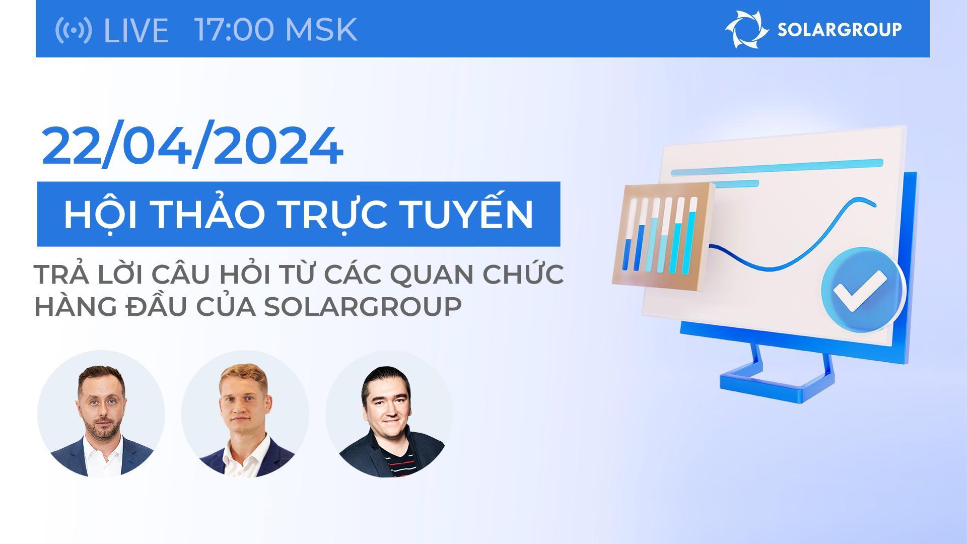 Live broadcast with the SOLARGROUP management