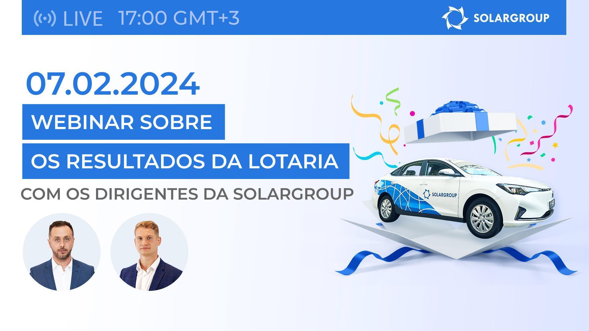 Os resultados da lotaria numa transmissão ao vivo com os altos dirigentes