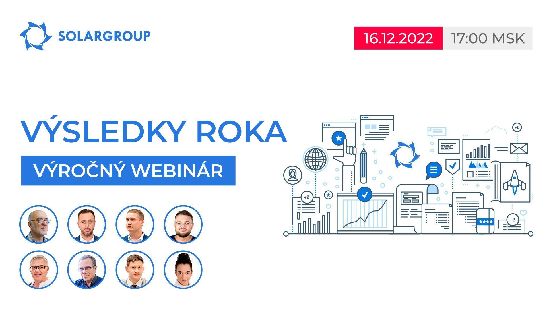 Výročný webinár "Výsledky roka v projekte "Motory Duyunova" sa prekladá na 16. decembra