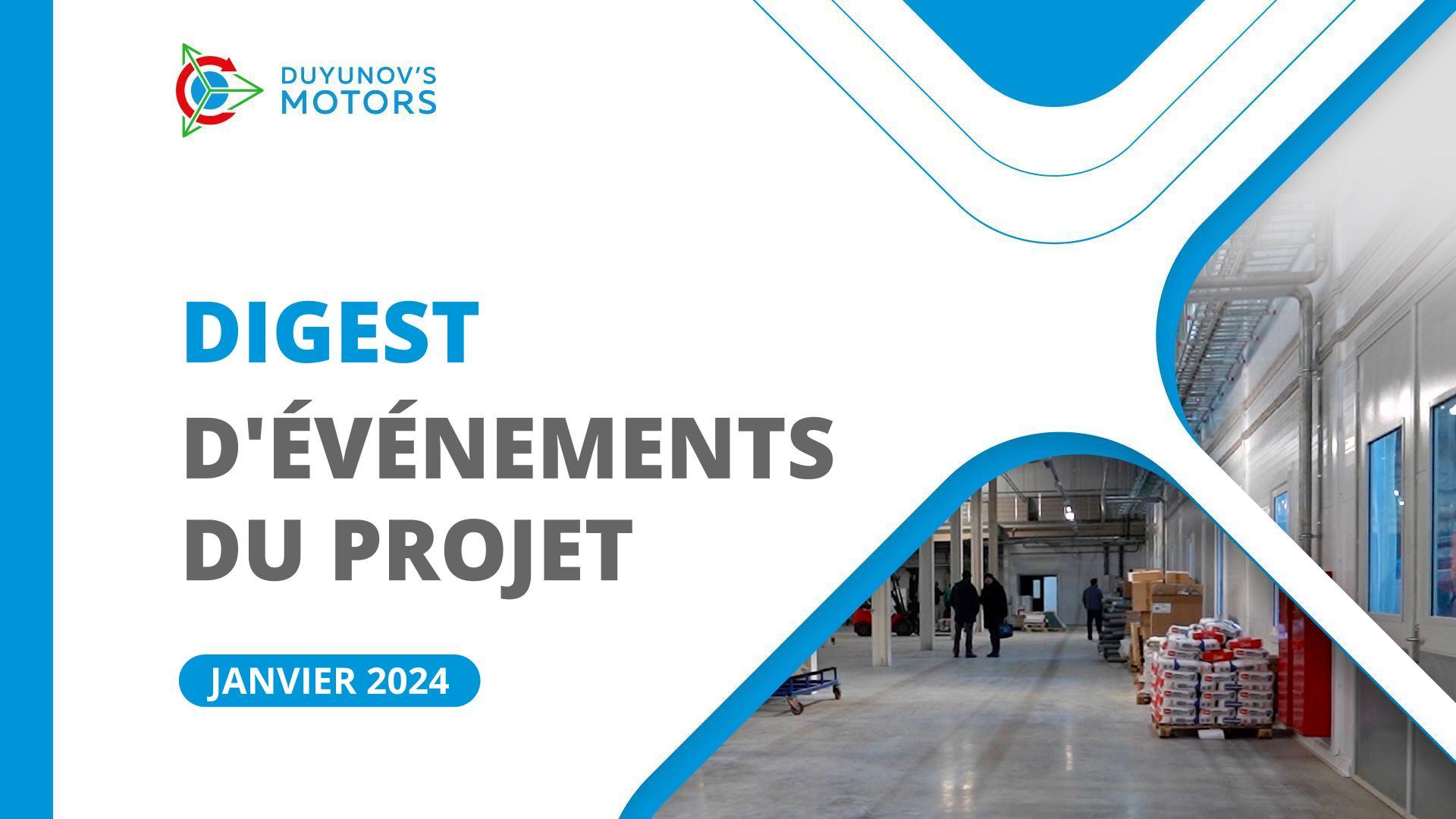 Événements clés du projet en janvier 2024