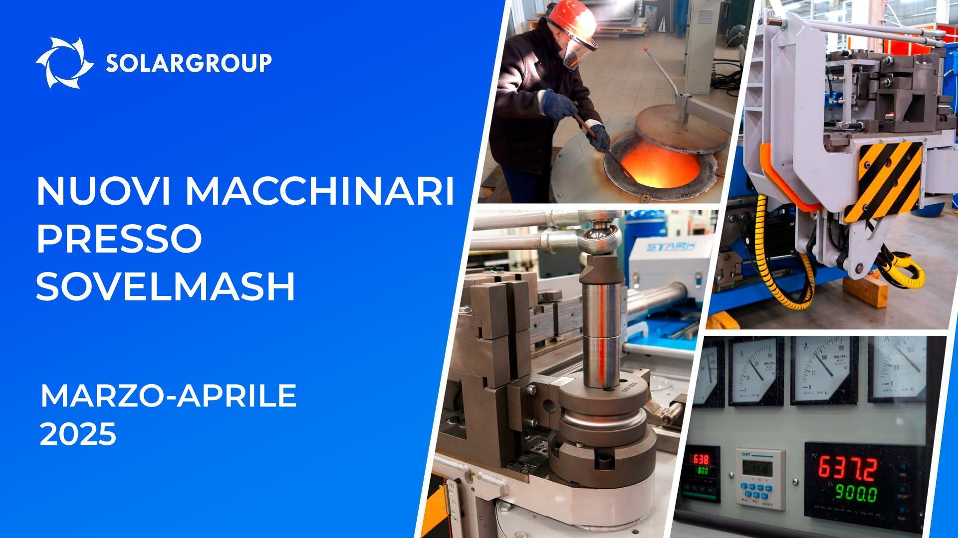 Quali macchinari sono stati aggiunti al parco macchine dell'ufficio di progettazione Sovelmash?