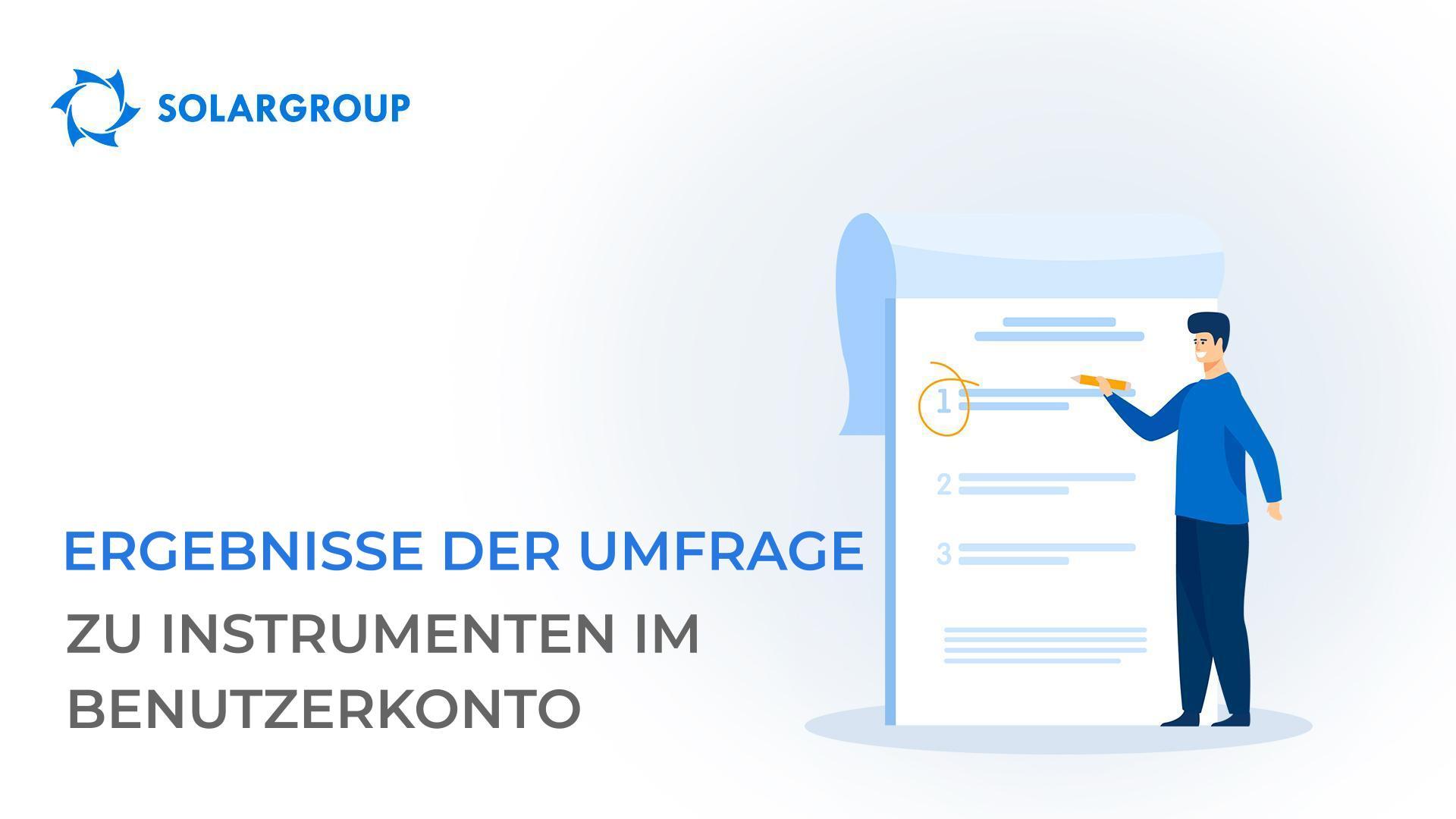 Ergebnisse der Umfrage zu Instrumenten im Benutzerkonto