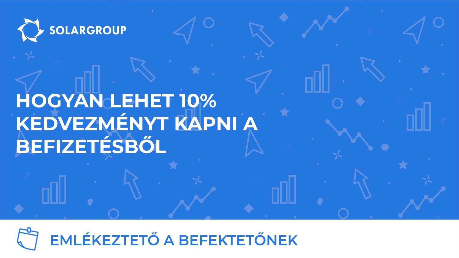 10% kedvezmény előtörlesztés esetén