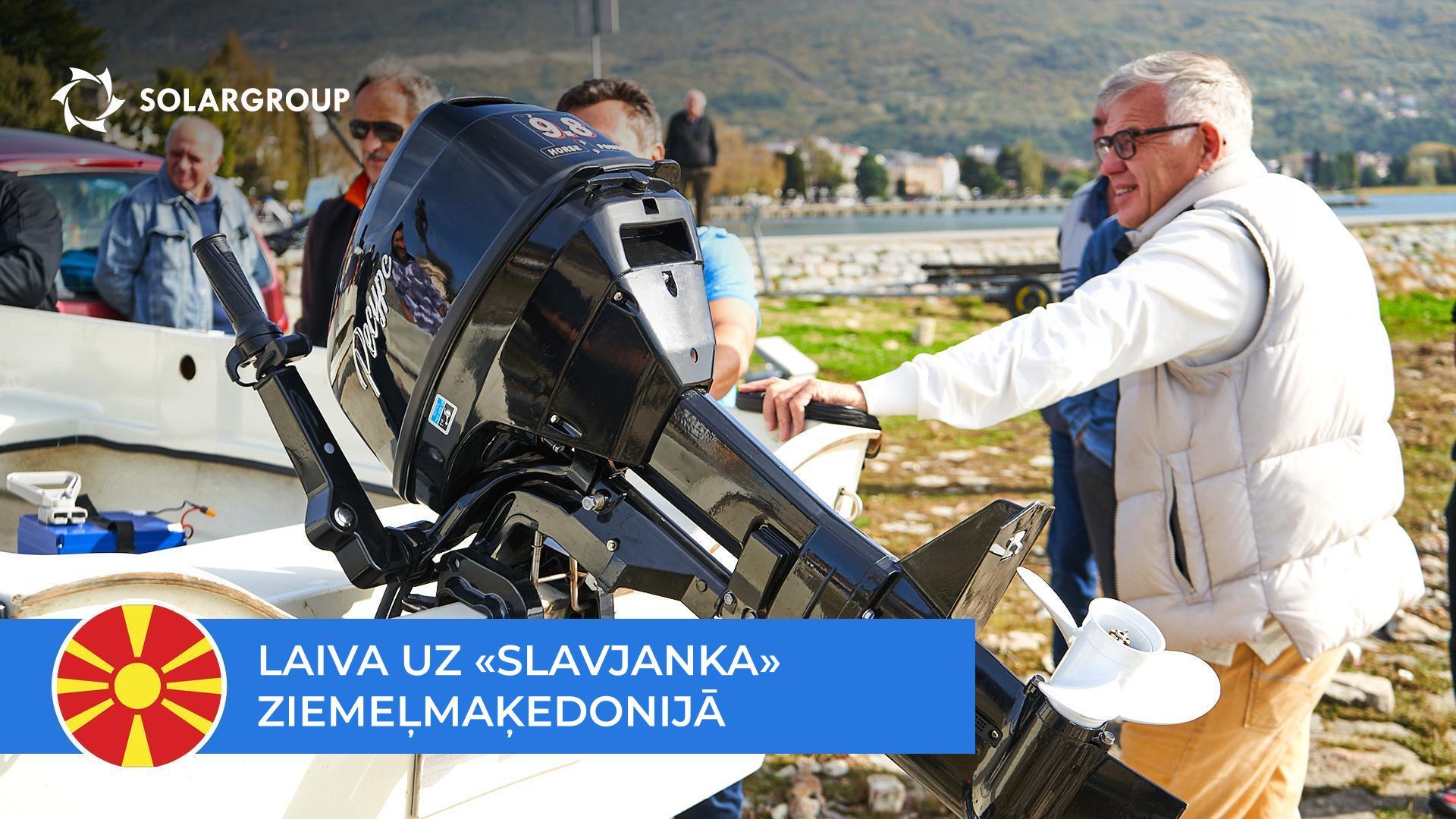 Andrejs Lobovs Ohridas ezerā izmēģināja elektrolaivu