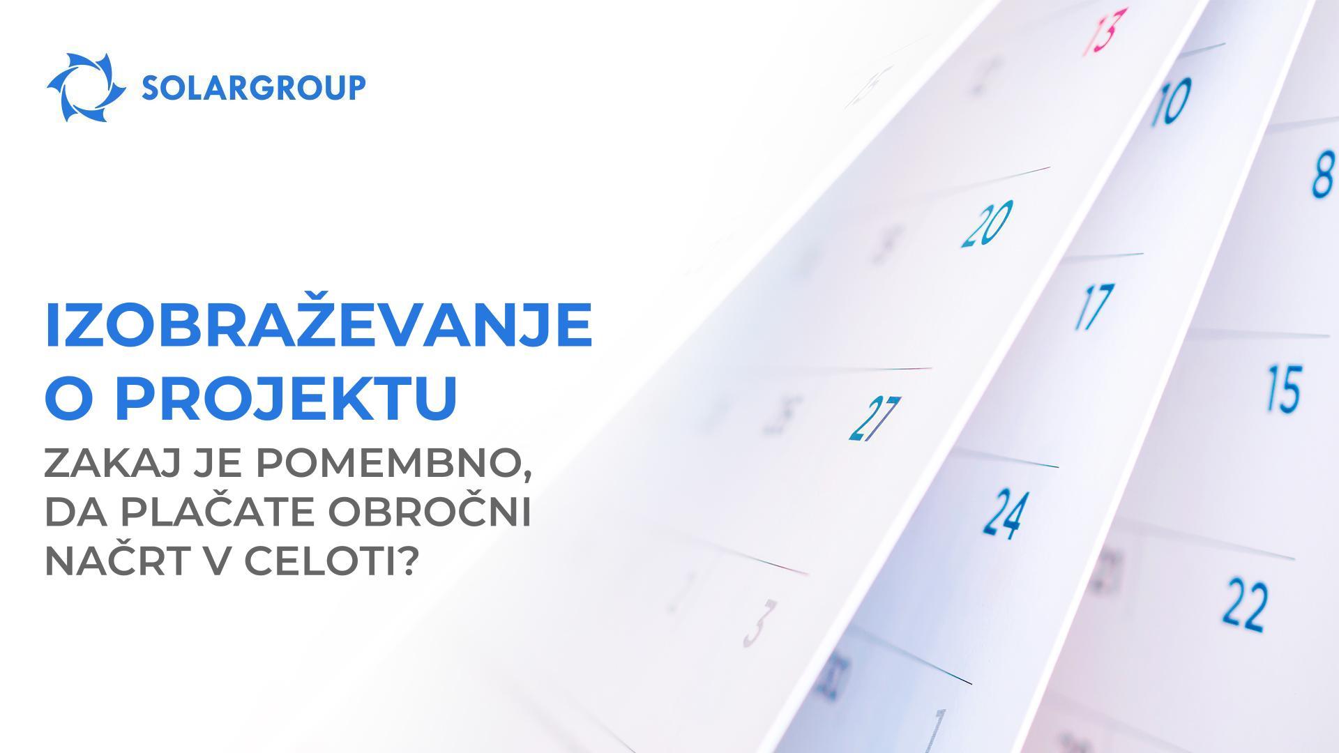Izobraževanje o projektu: zakaj je pomembno, da plačate obročni načrt v celoti?