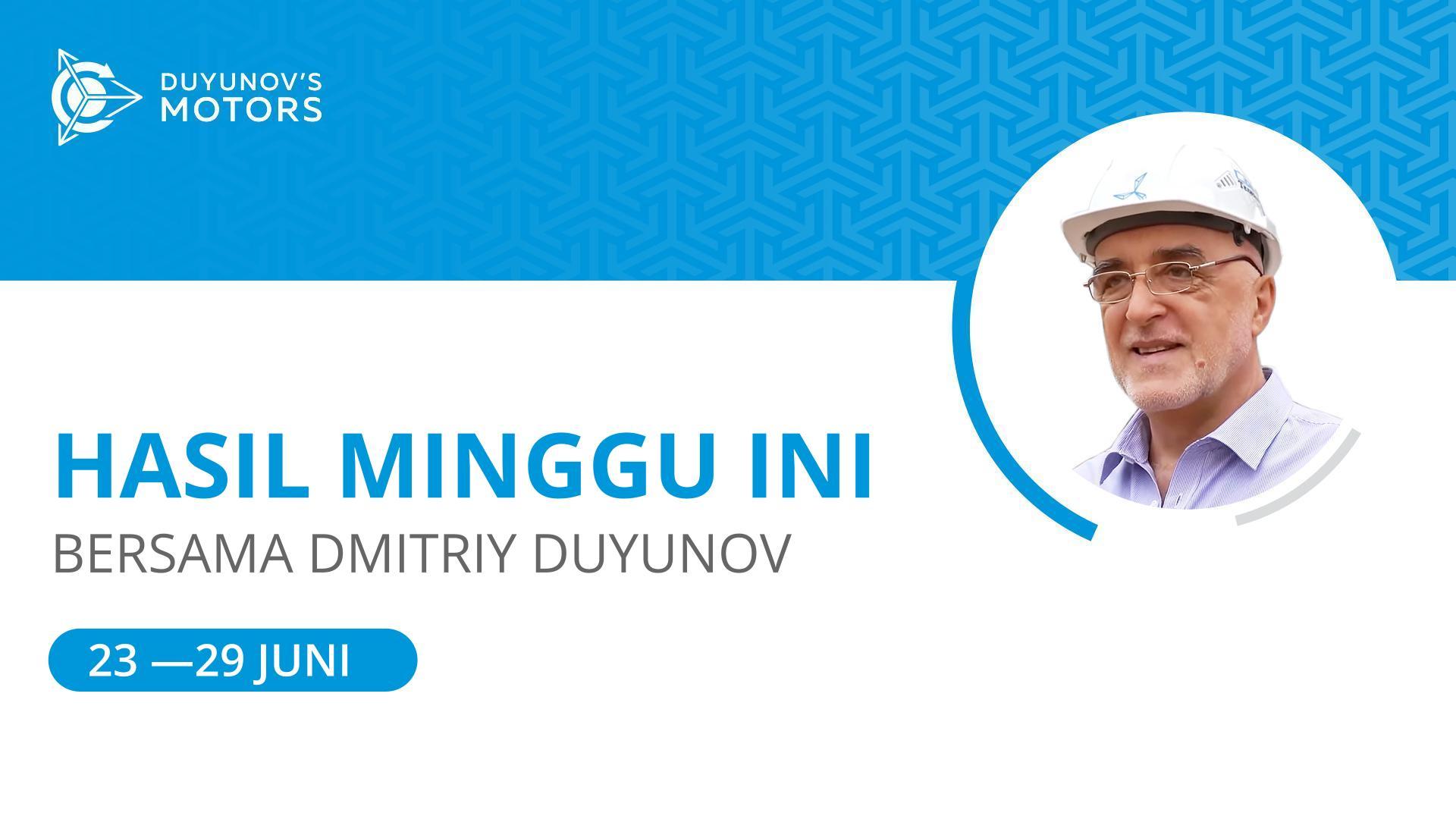 Hasil Minggu Ini dalam Proyek Motor Duyunov