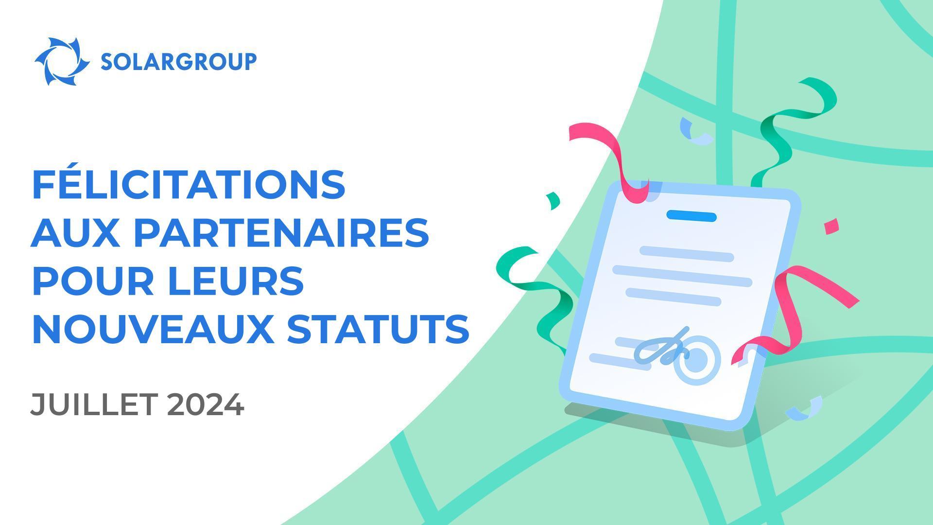 Félicitations aux partenaires qui ont atteint de nouveaux statuts !👏