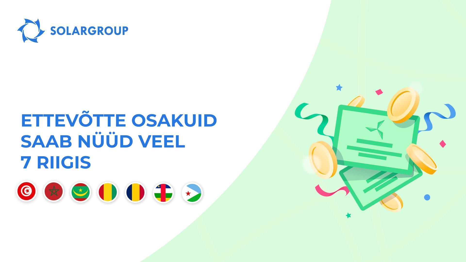 Osakuid saavad nüüd aktsiateks teisendada rahastajad järgmistest riikidest: Tuneesia, Maroko, Mauritaania, Guinea, Tšaad, CAR, Džibouti
