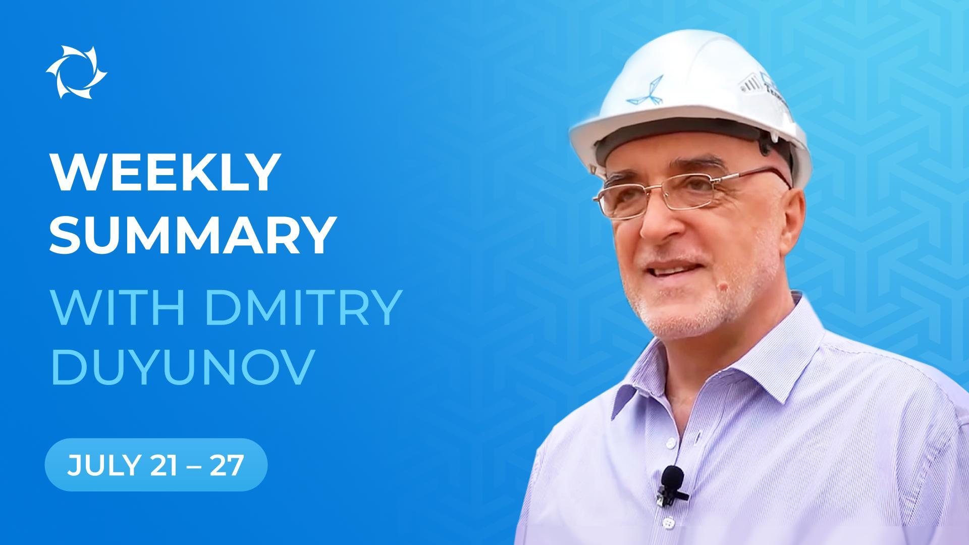 Weekly summary in the Duyunov Motors project