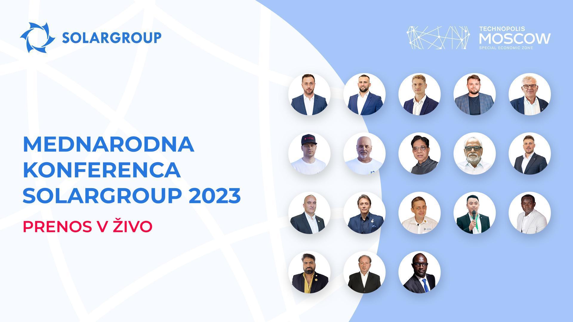 Mednarodna konferenca SOLARGROUP 2023 v Moskvi | Prenos v živo