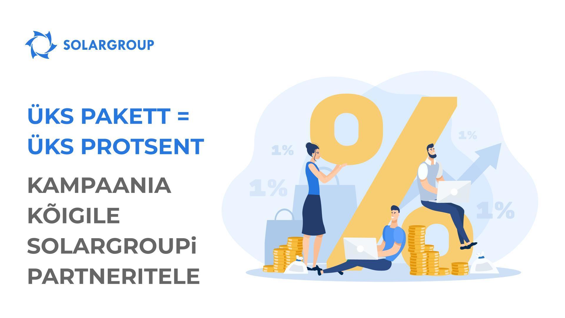 "1 pakett = 1 protsent": uus kampaania kõigile SOLARGROUPi partneritele