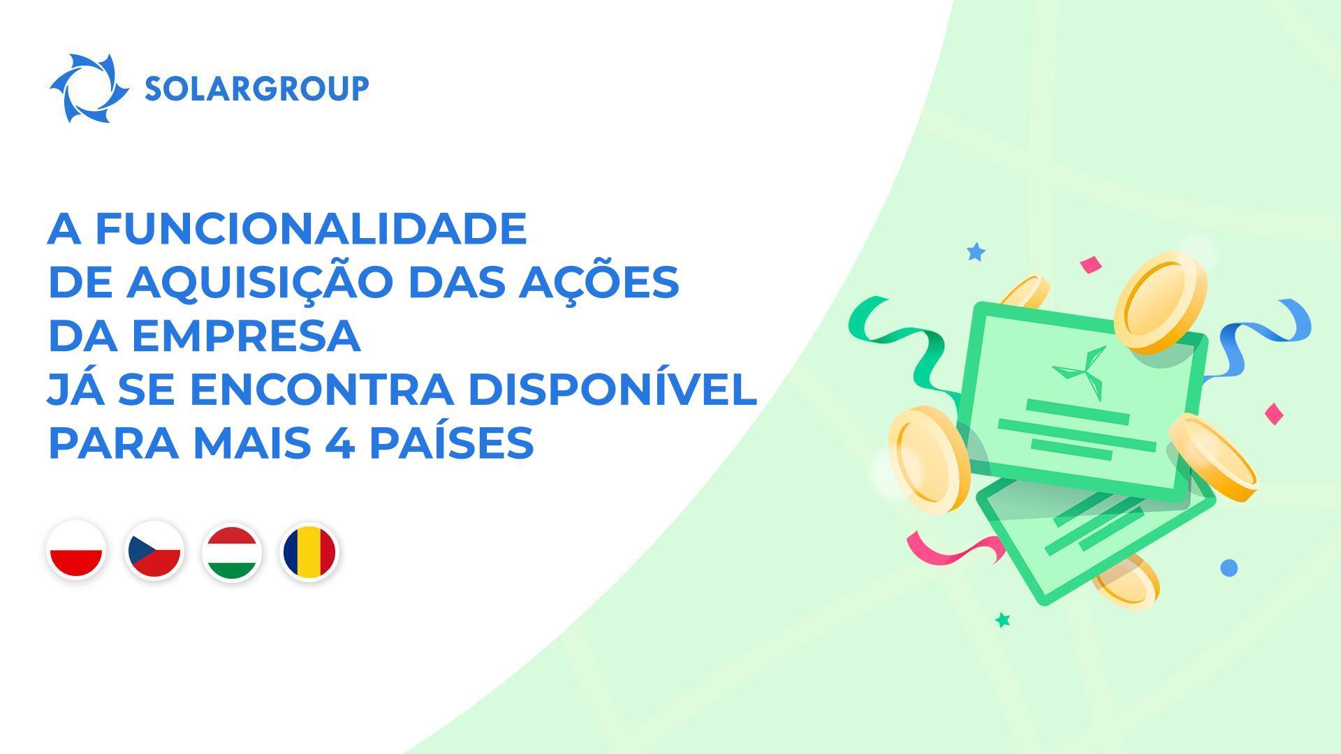 Estamos abrindo a funcionalidade nos países: Polônia, República Tcheca, Hungria, Romênia