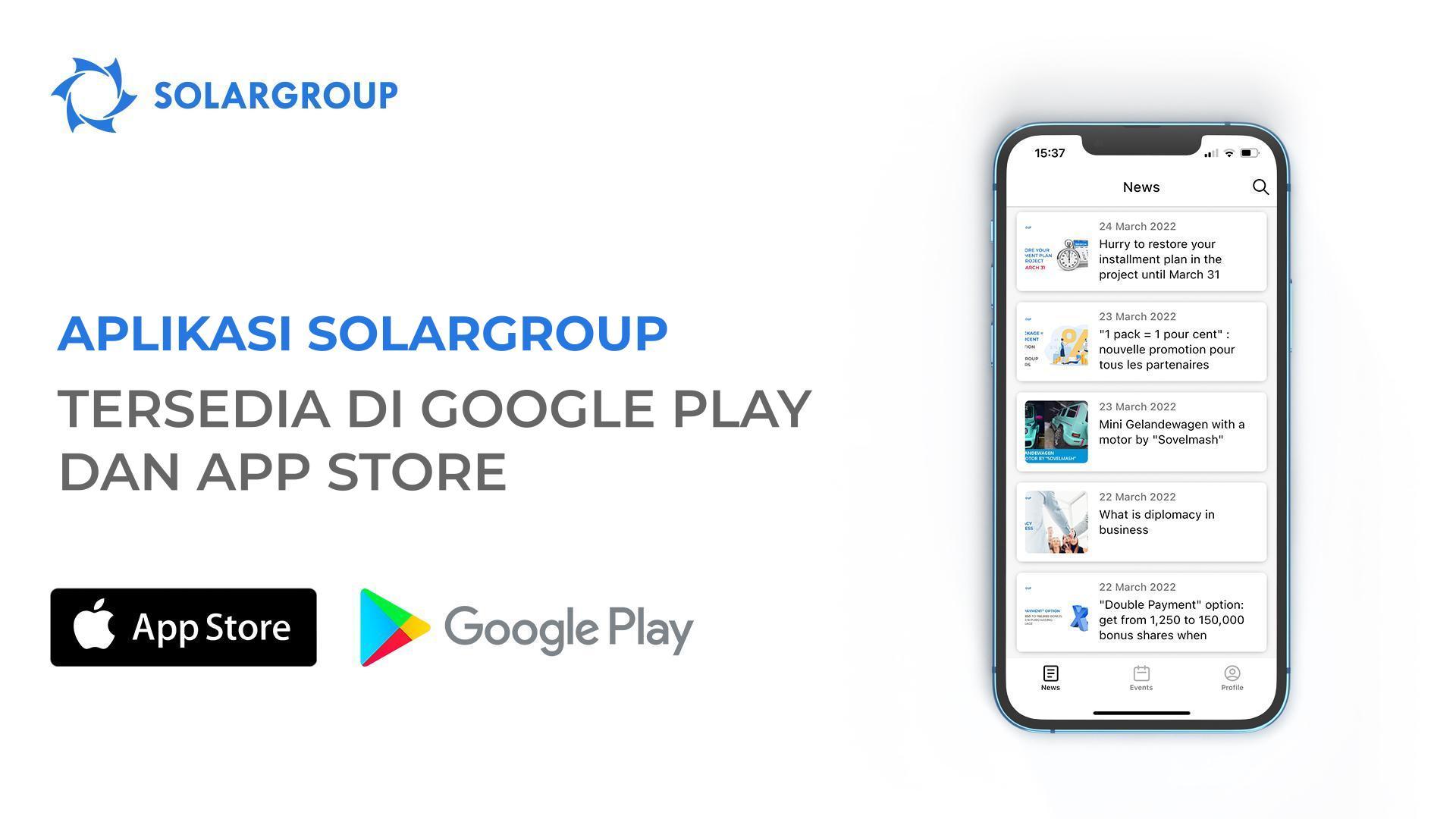 Tingkat baru pengembangan platform TI SOLARGROUP: aplikasi seluler SOLARGROUP tersedia di Google Play dan App Store