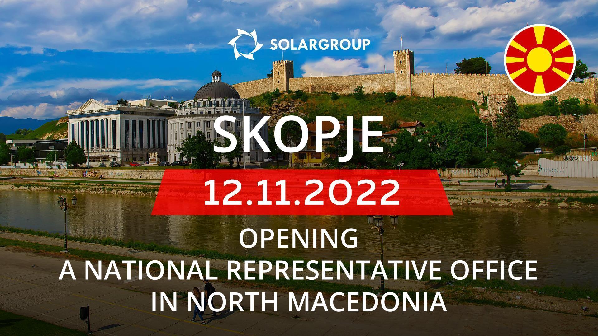 SOLARGROUP opens a national representative office in North Macedonia