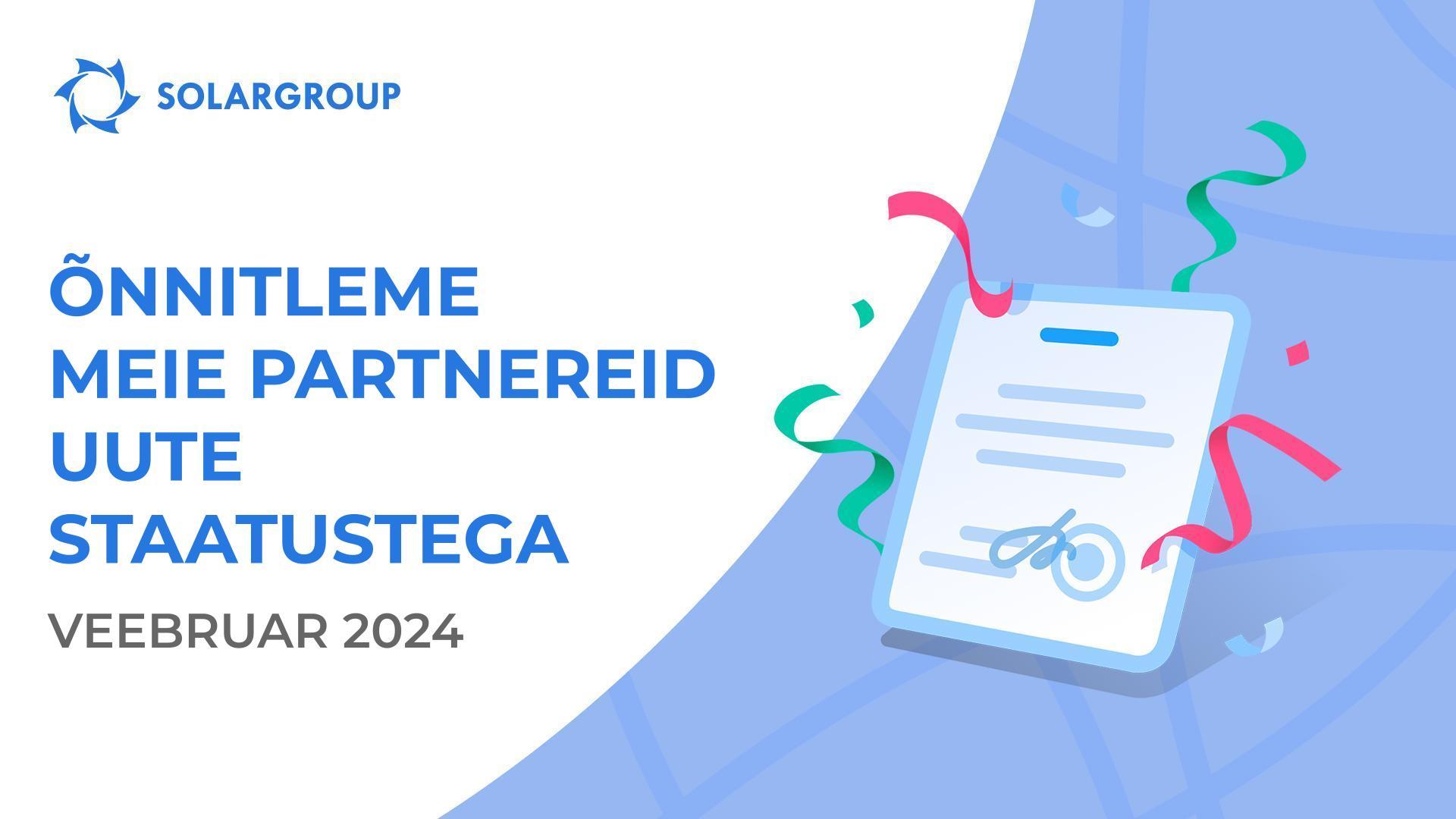 Tere tulemast partneritele, kellel on uued staatused!