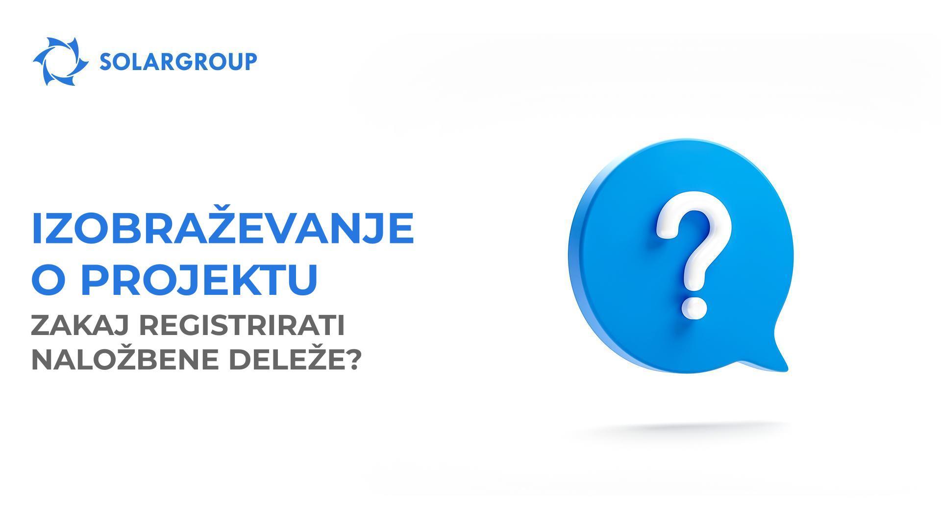Izobraževanje o projektu: zakaj registrirati naložbene deleže?