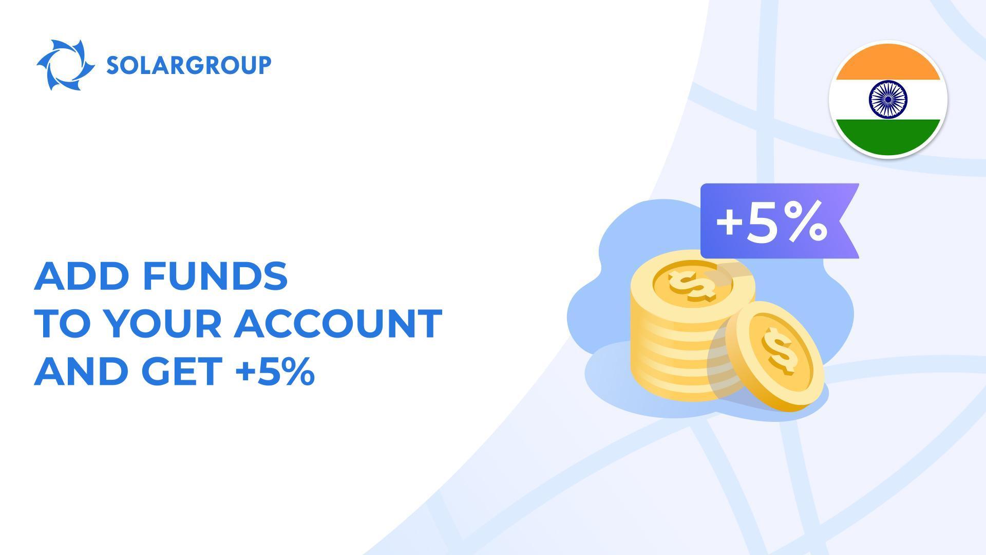 We give bonus money for account top-up