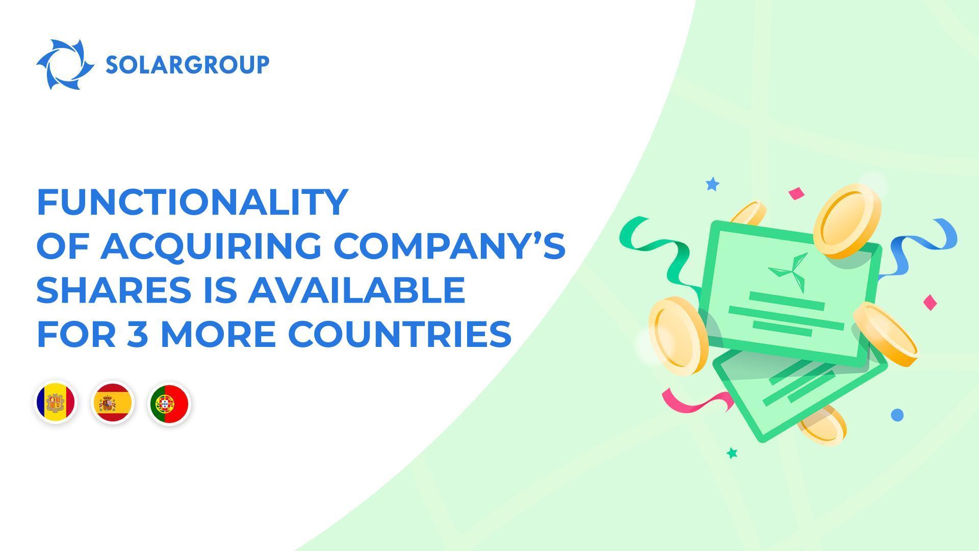 Launching the  functionality in the following countries: Andorra, Spain and Portugal