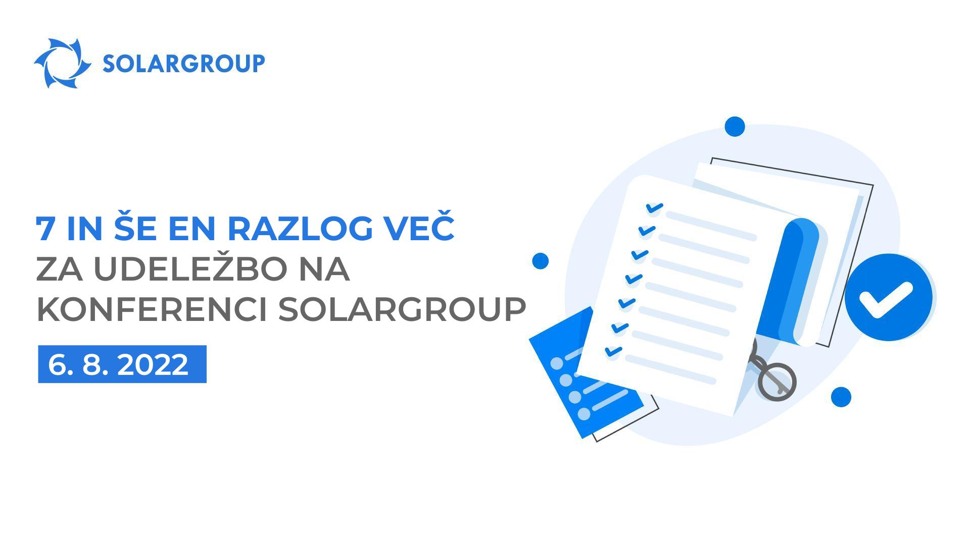 7 in še en razlog več za udeležbo na konferenci SOLARGROUP