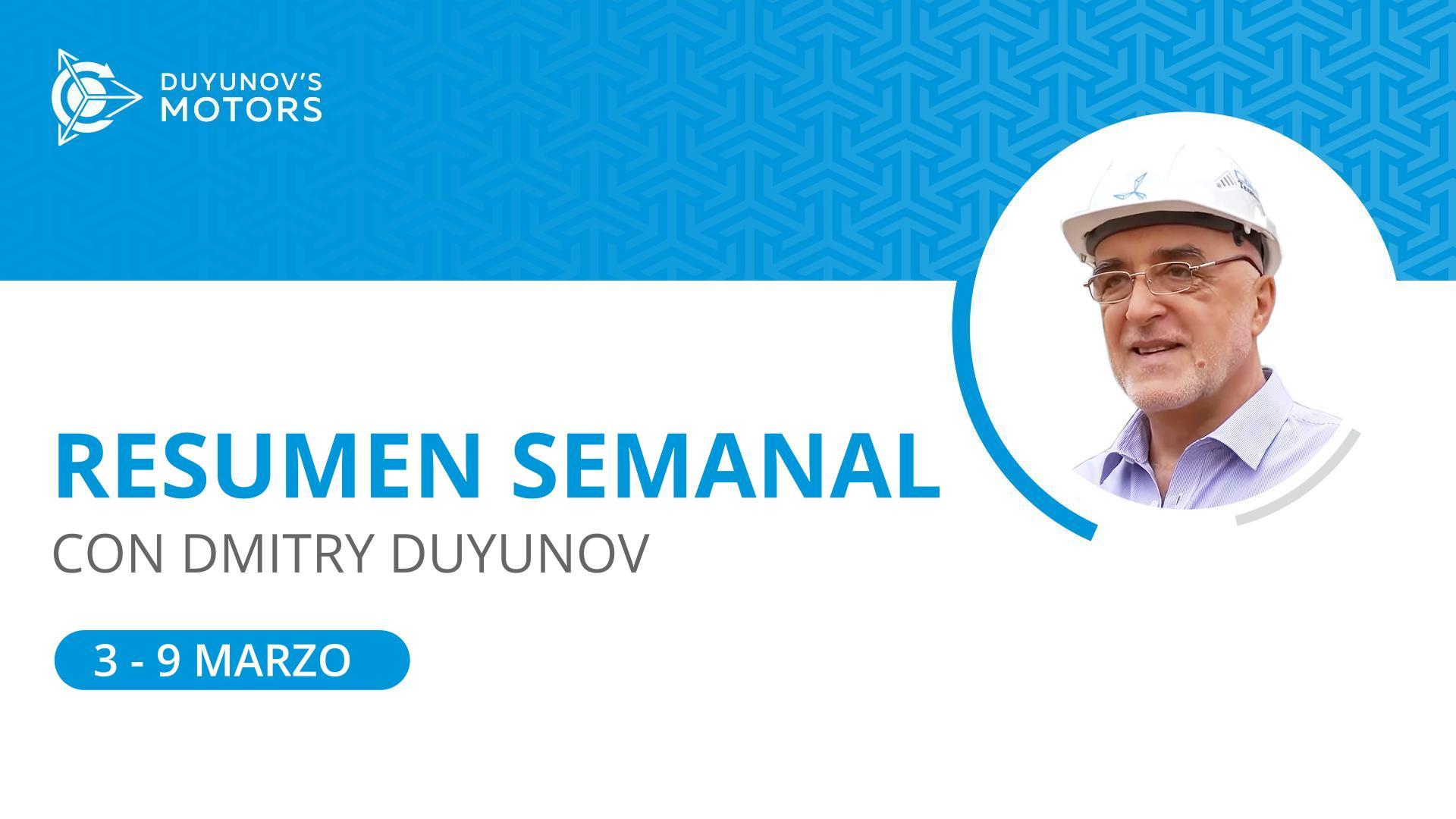 Resumen semanal en el proyecto "Motores de Duyunov"