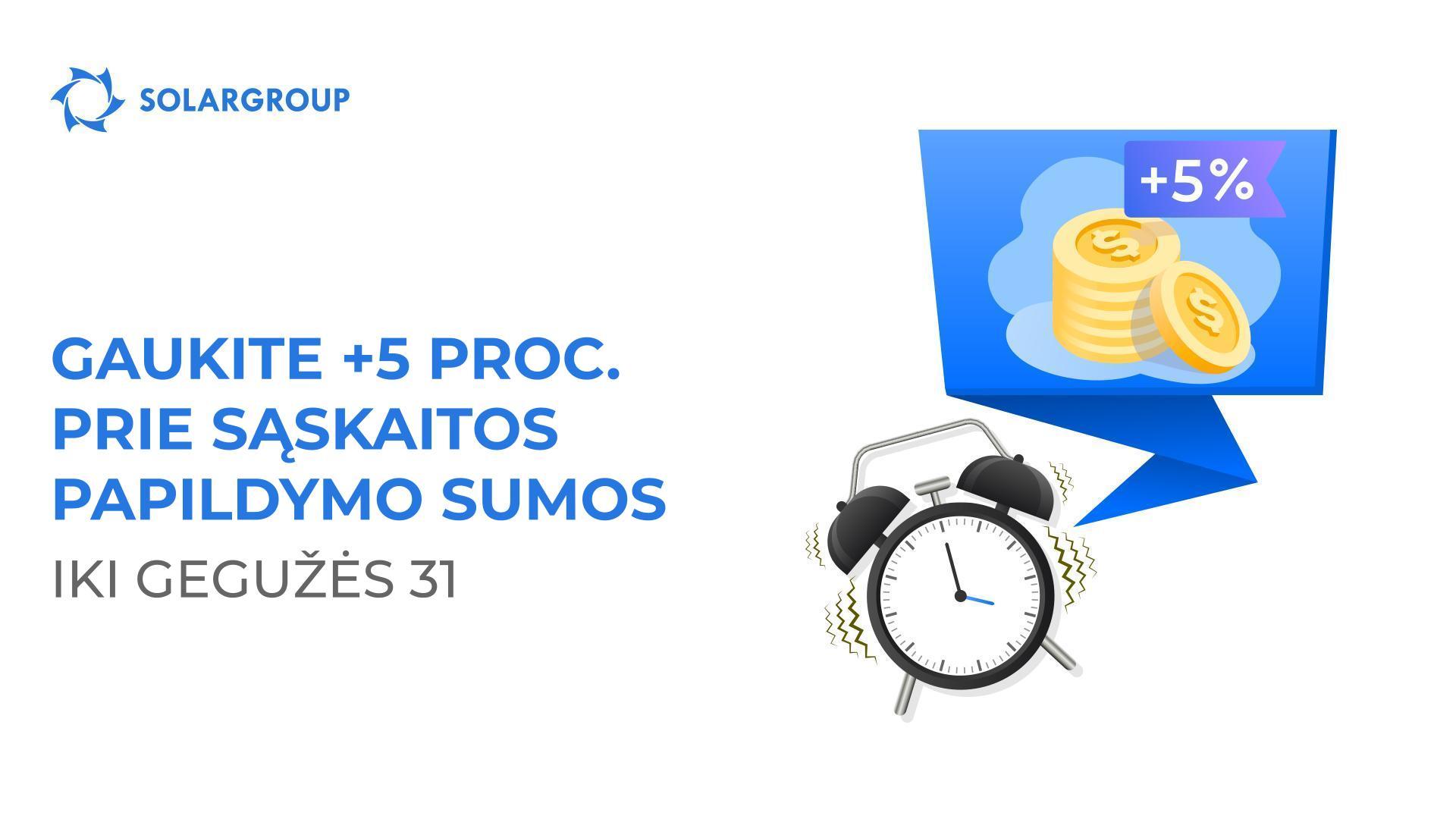Paskutinė akcijos „+5 proc. už sąskaitos papildymą“ galiojimo savaitė