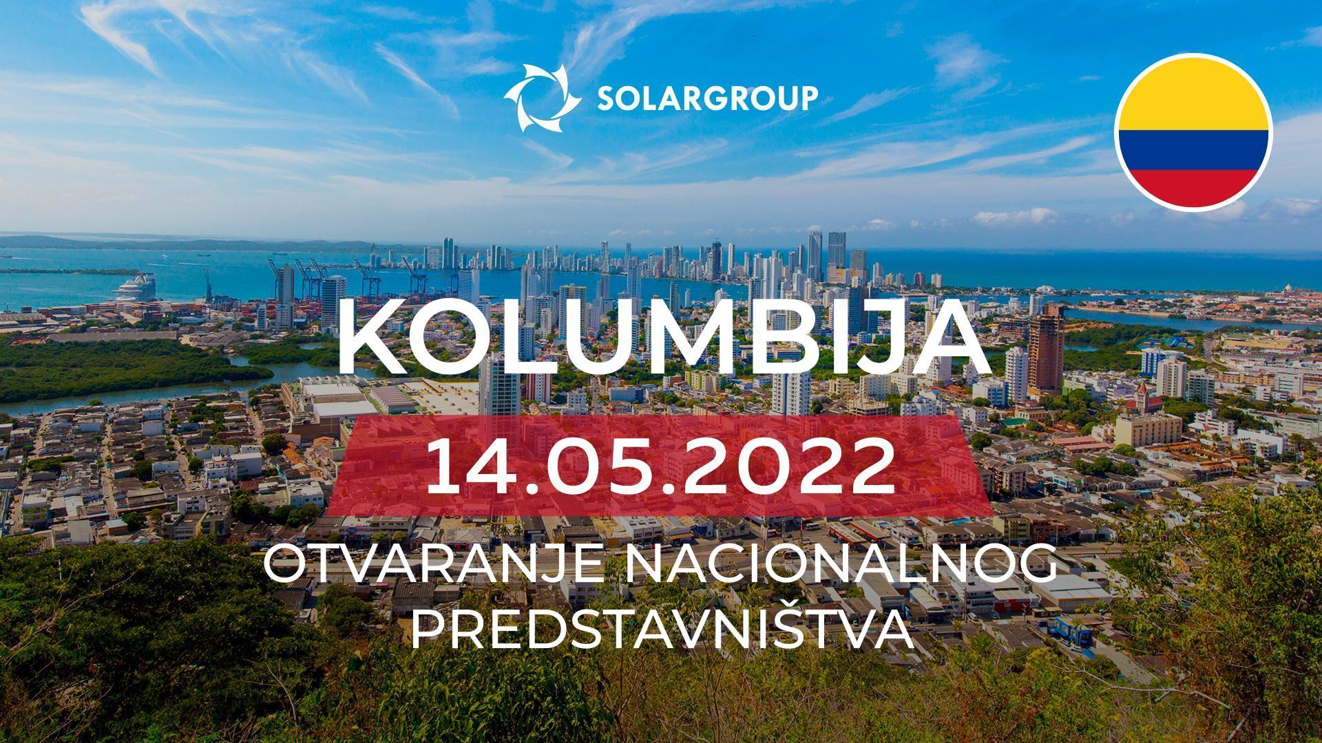 U Kolumbiji će se otvoriti nacionalno predstavništvo SOLARGROUP-a