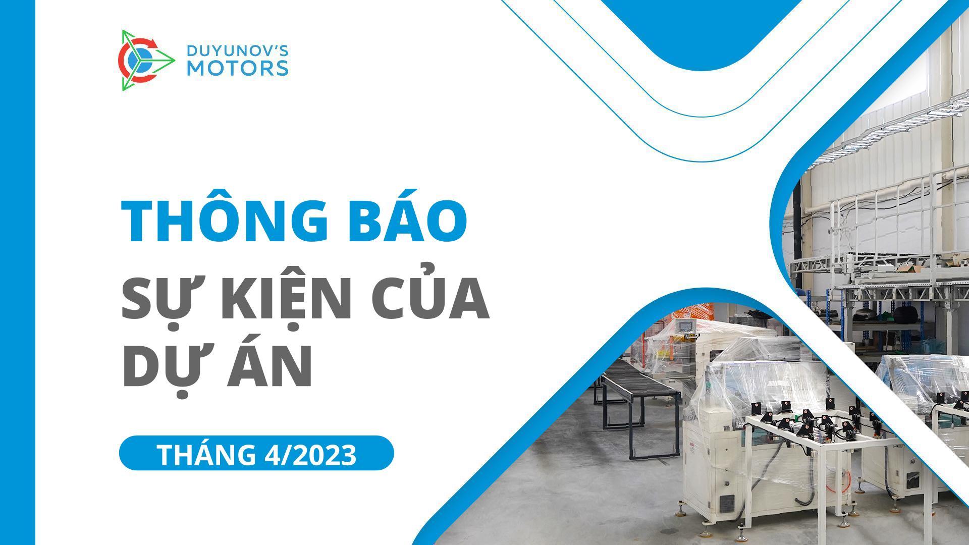 Sự kiện quan trọng của dự án trong tháng 4