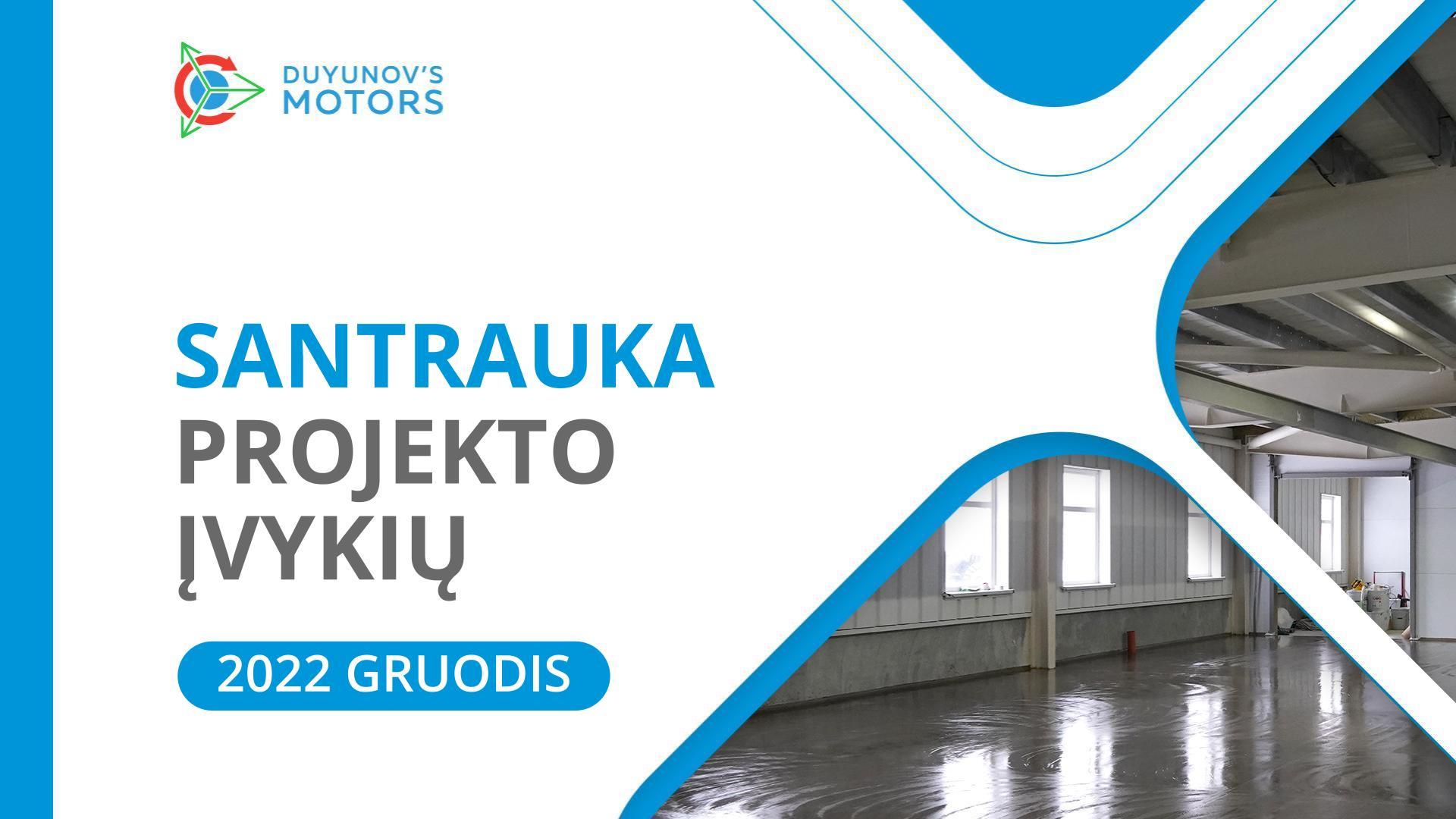 Pagrindiniai projekto įvykiai: gruodžio mėn. santrauka