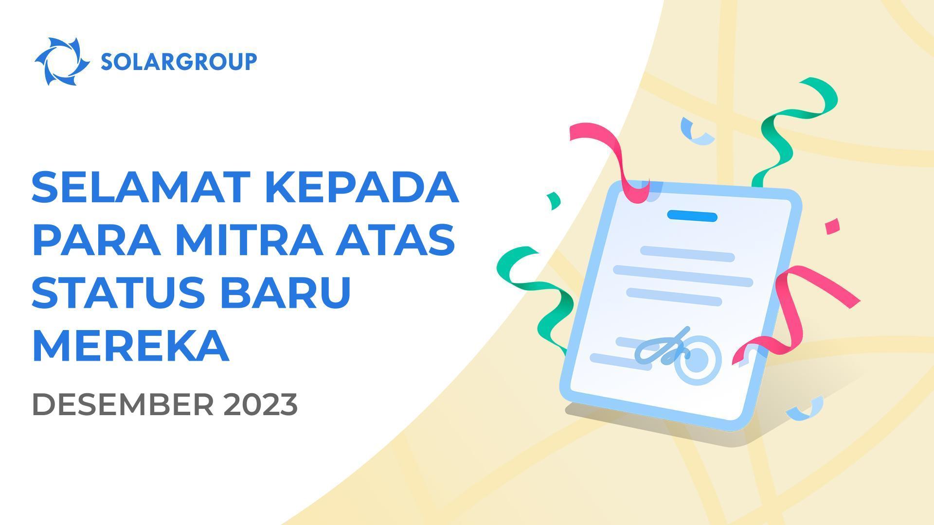 Kami menyambut para mitra dengan status baru mereka!