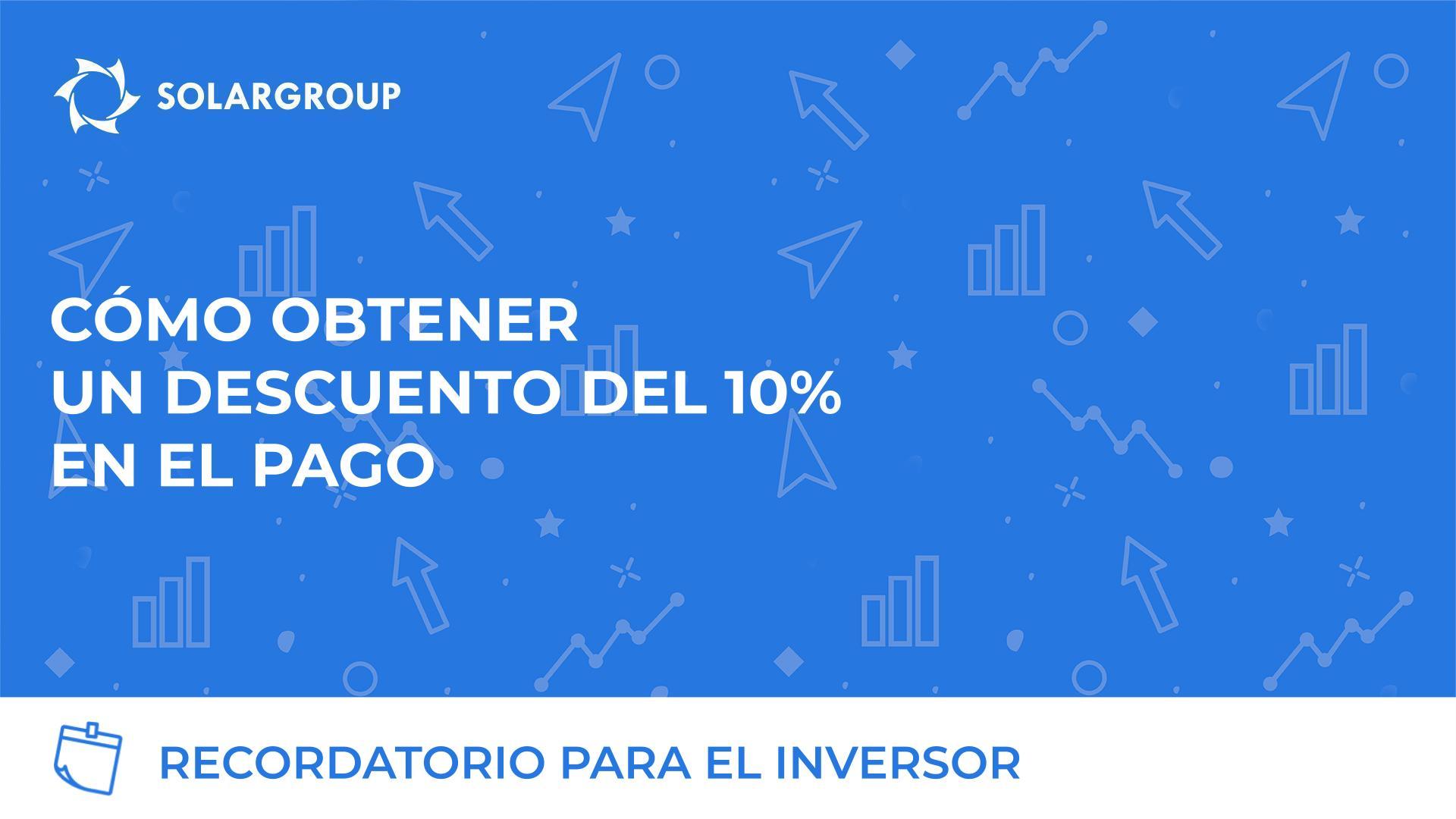 Descuento del 10% por pago anticipado