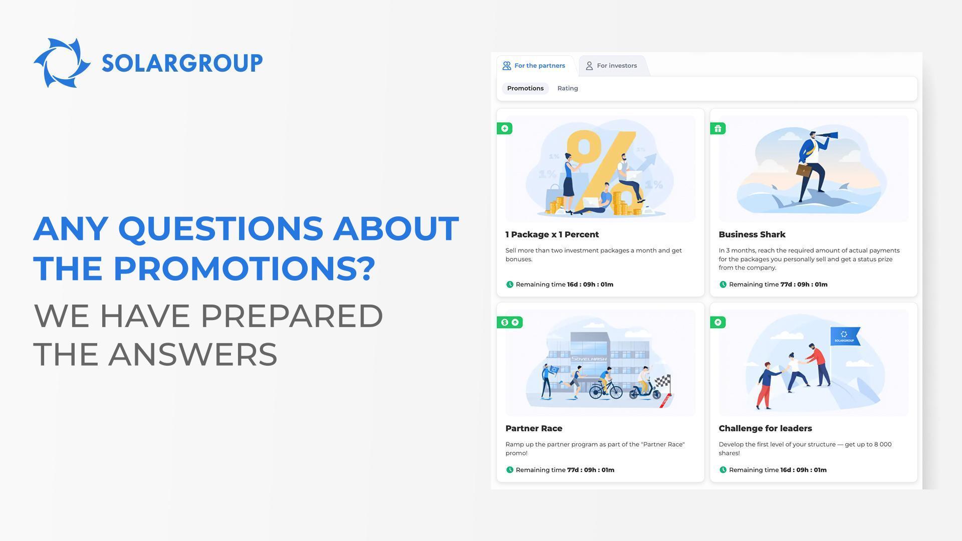 Any questions about the promotions? We've prepared the answers