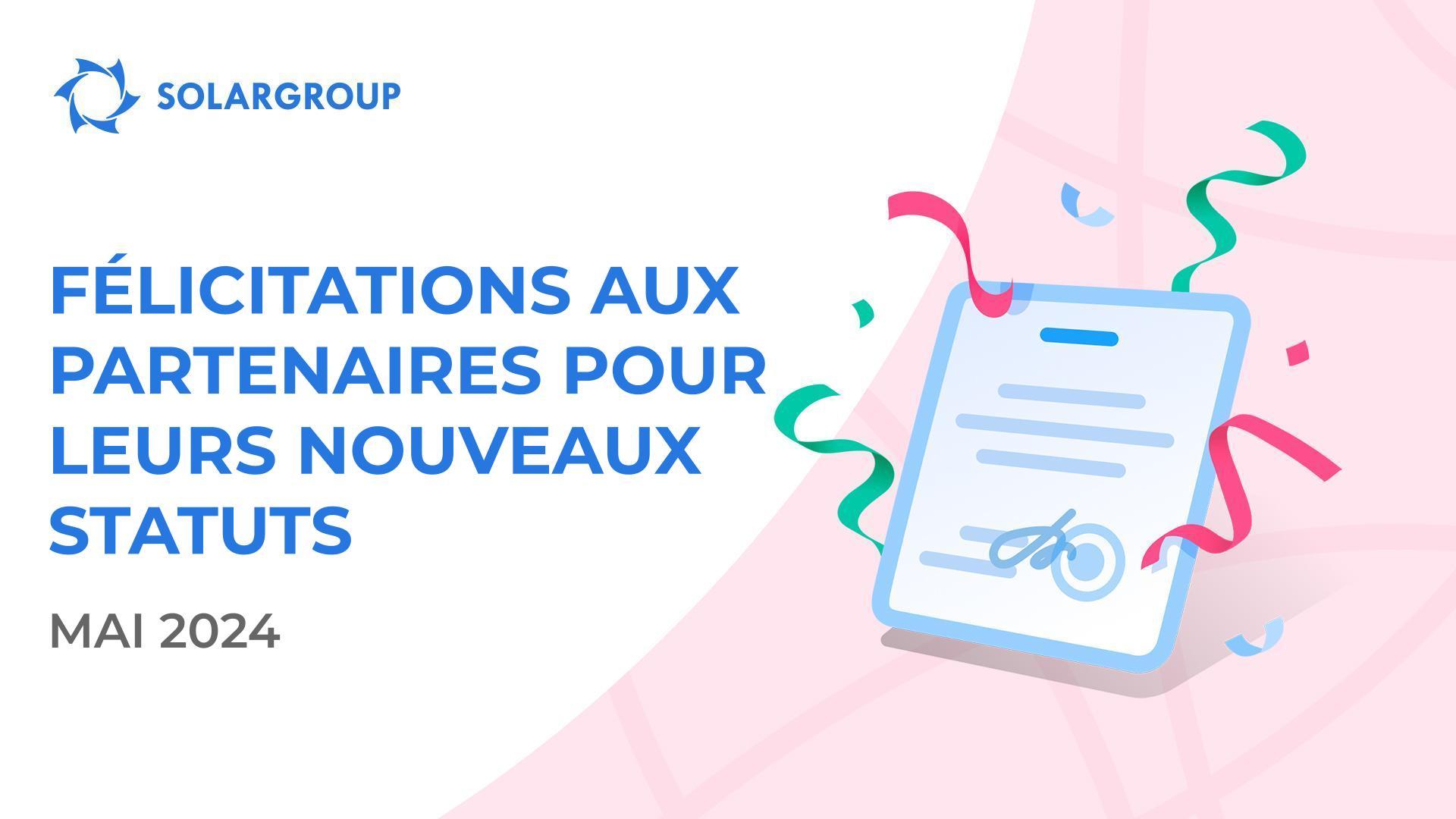 Félicitations aux partenaires qui ont atteint de nouveaux statuts !👏