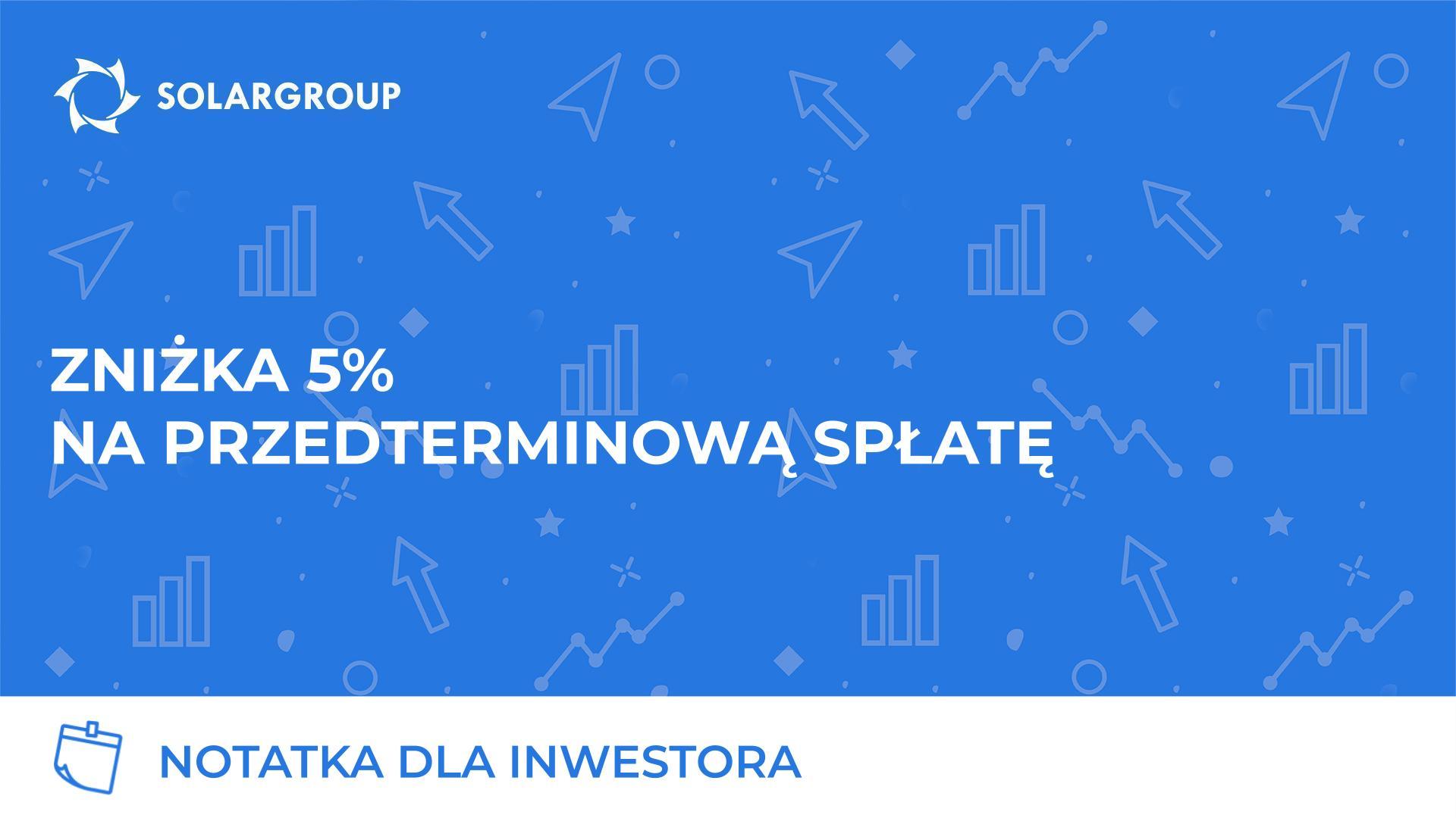 Zniżka 5% na przedterminową spłatę